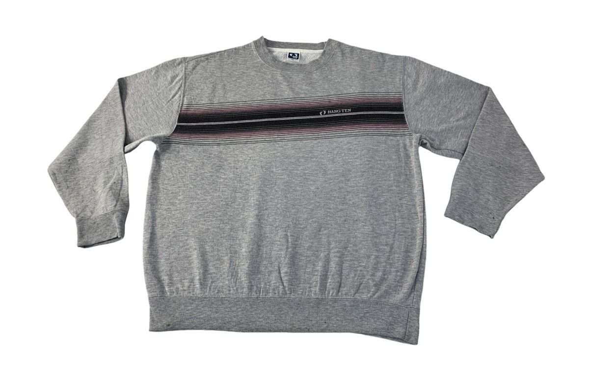 Hang Ten Hang Ten Striped Chest Printed Pullover Sweatshirt Design Size US XL / EU 56 / 4 - 1 Thumbnail