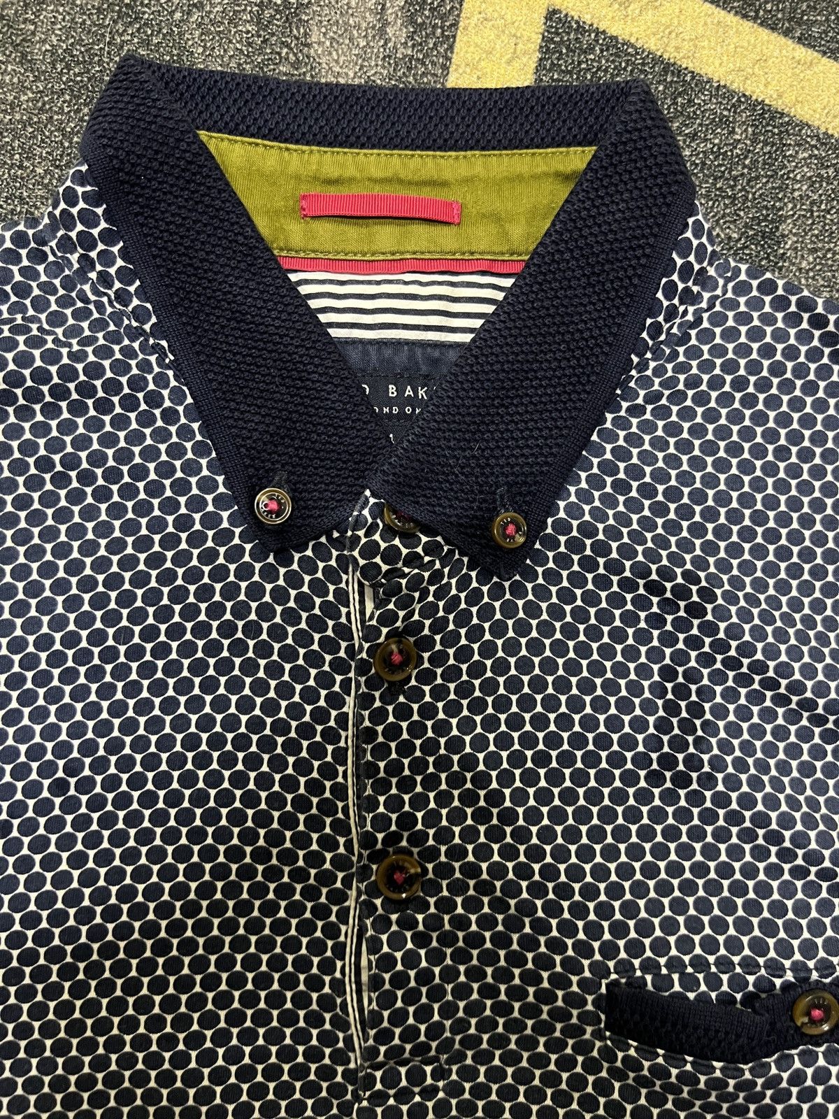 Designer × Ted Baker TED BAKER POLKADOT POLO SHIRT Size US S / EU 44-46 / 1 - 4 Thumbnail