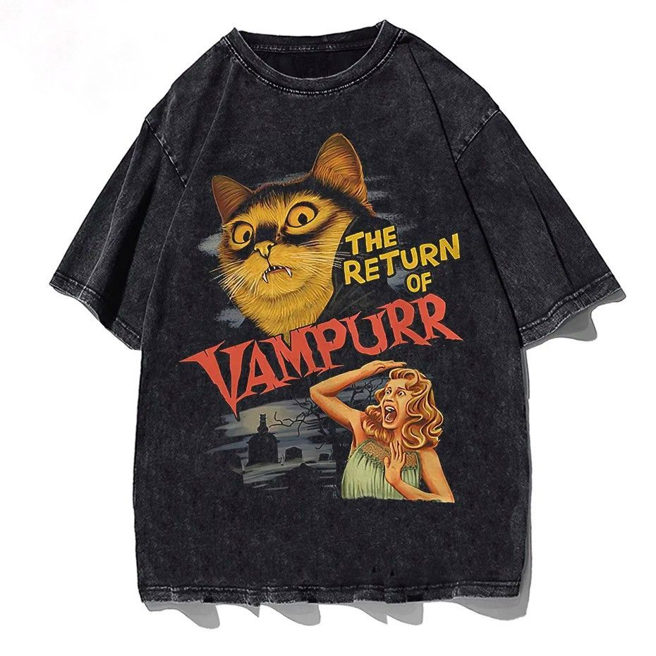 Other Men's Summer T-shirt with cat round neck and Short Sleeves Size US L / EU 52-54 / 3 - 1 Thumbnail