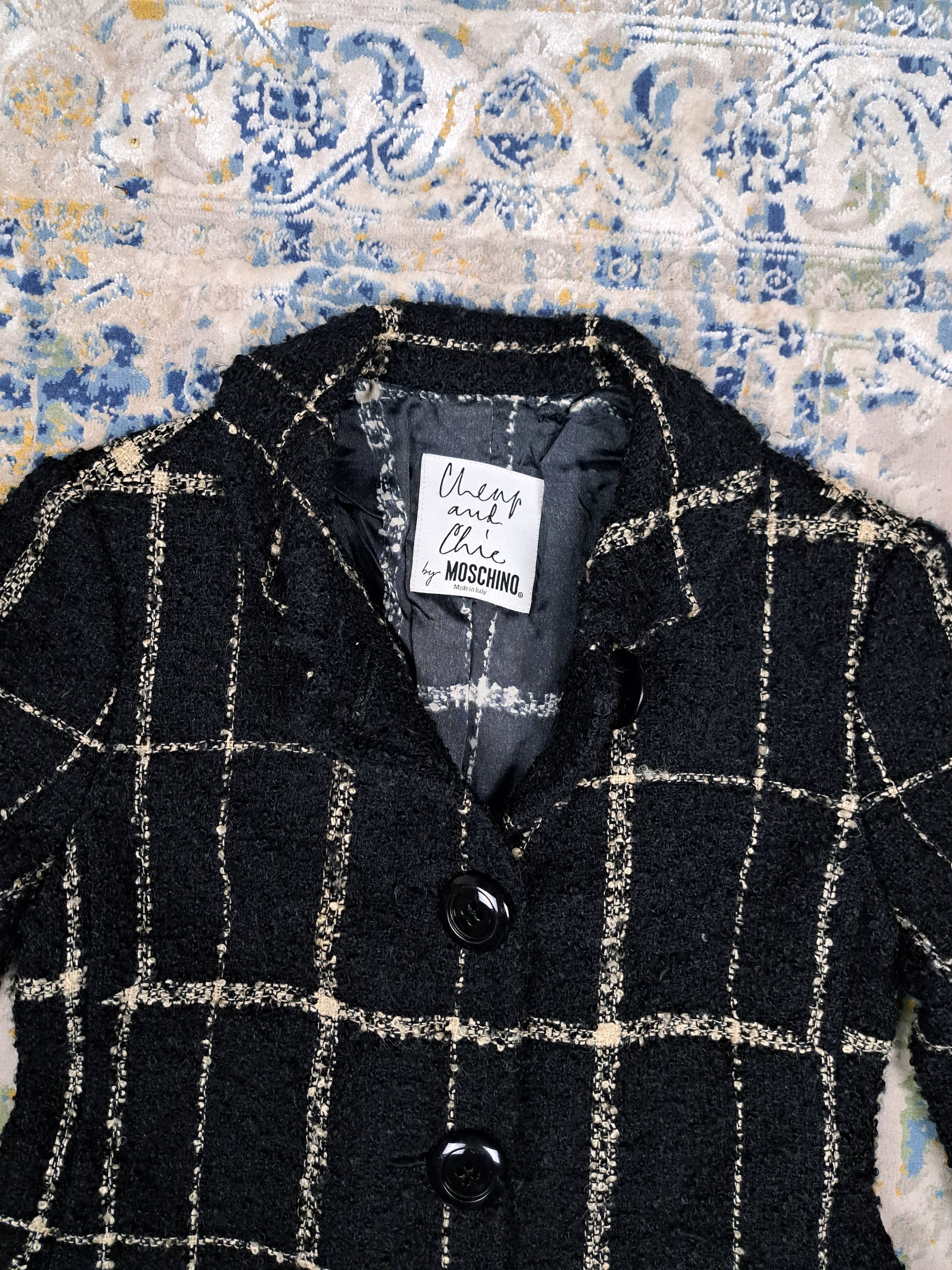 Moschino Moschino Archive Mohair Checked Coat Avant Garde Luxury Size M / US 6-8 / IT 42-44 - 3 Thumbnail