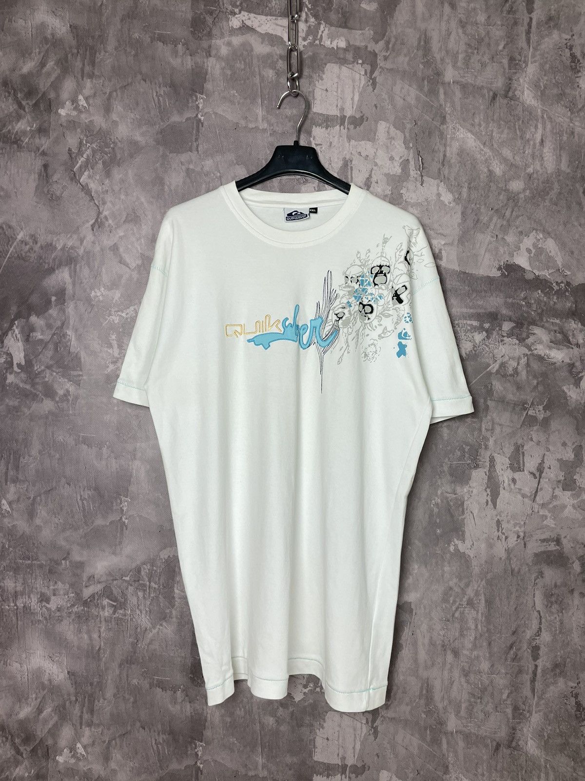 Affliction × Quiksilver Vintage Quiksilver Affliction Style Big Print Mocha t shirt Size US XL / EU 56 / 4 - 1 Thumbnail