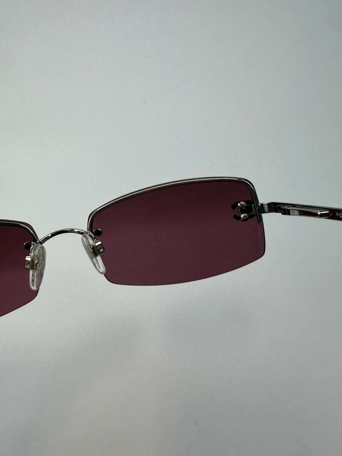 Chanel Chanel Purple Sunglasses Frame Rimless Strass Size ONE SIZE - 12 Thumbnail