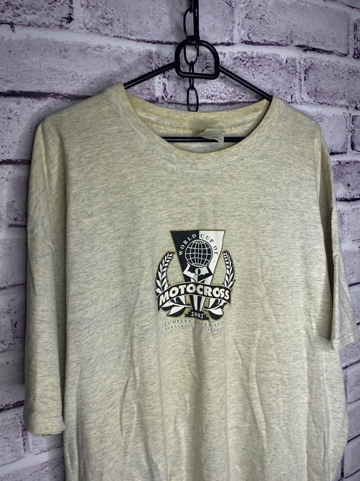 Vintage Motocross 2002 World Cup Overprint Logo Distressed Tee Size US XL / EU 56 / 4 - 16 Thumbnail
