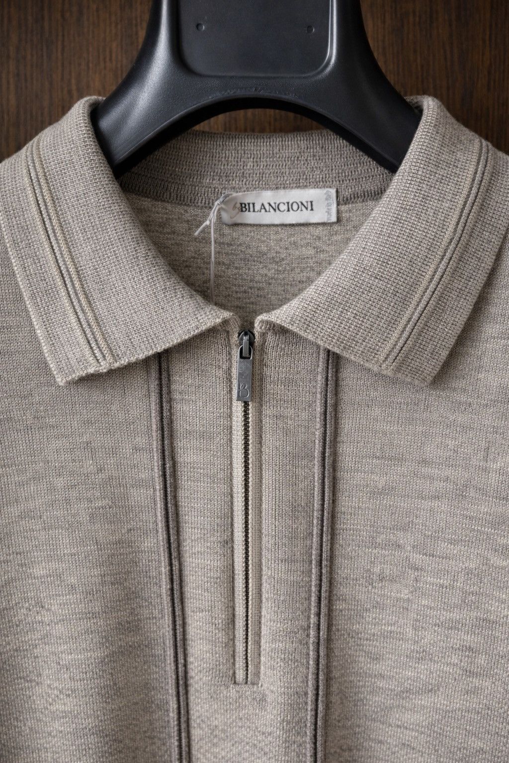 Other Bilancioni Wool Half-Zip Knit Polo IT50 Made in Italy Size US M / EU 48-50 / 2 - 3 Thumbnail