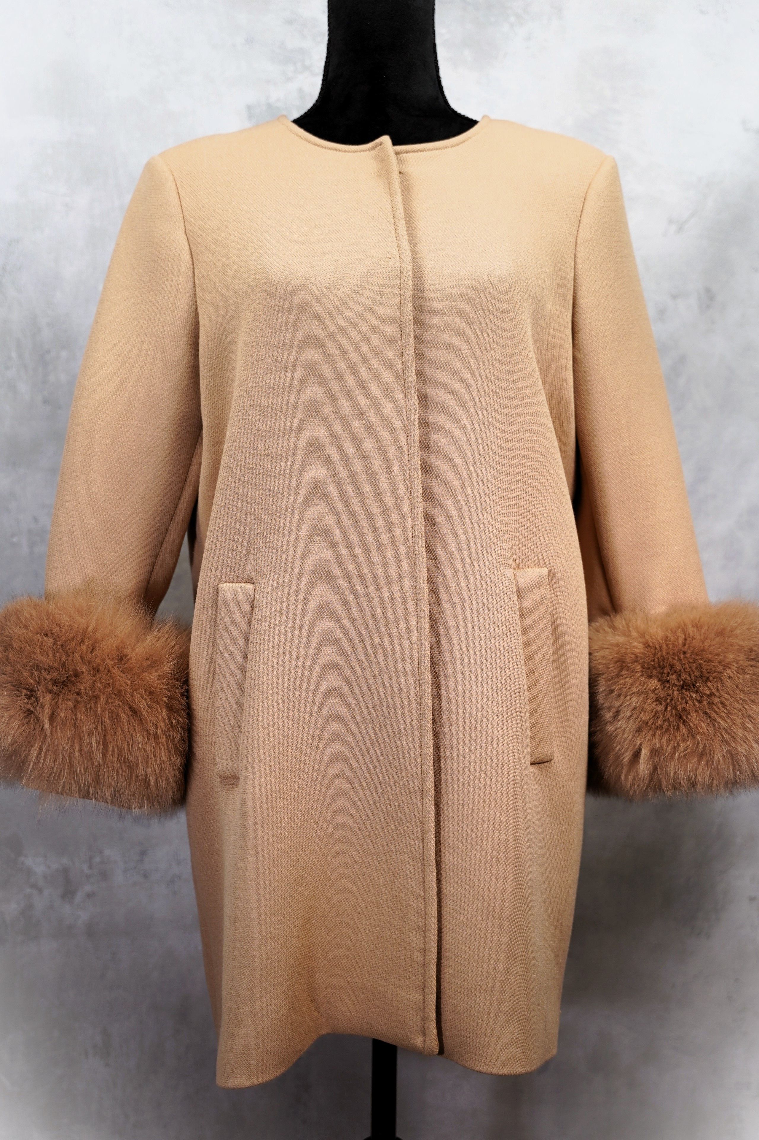 Other Meotine Jacket Coat Trench x Fox Fur Size S / US 4 / IT 40 - 2 Thumbnail
