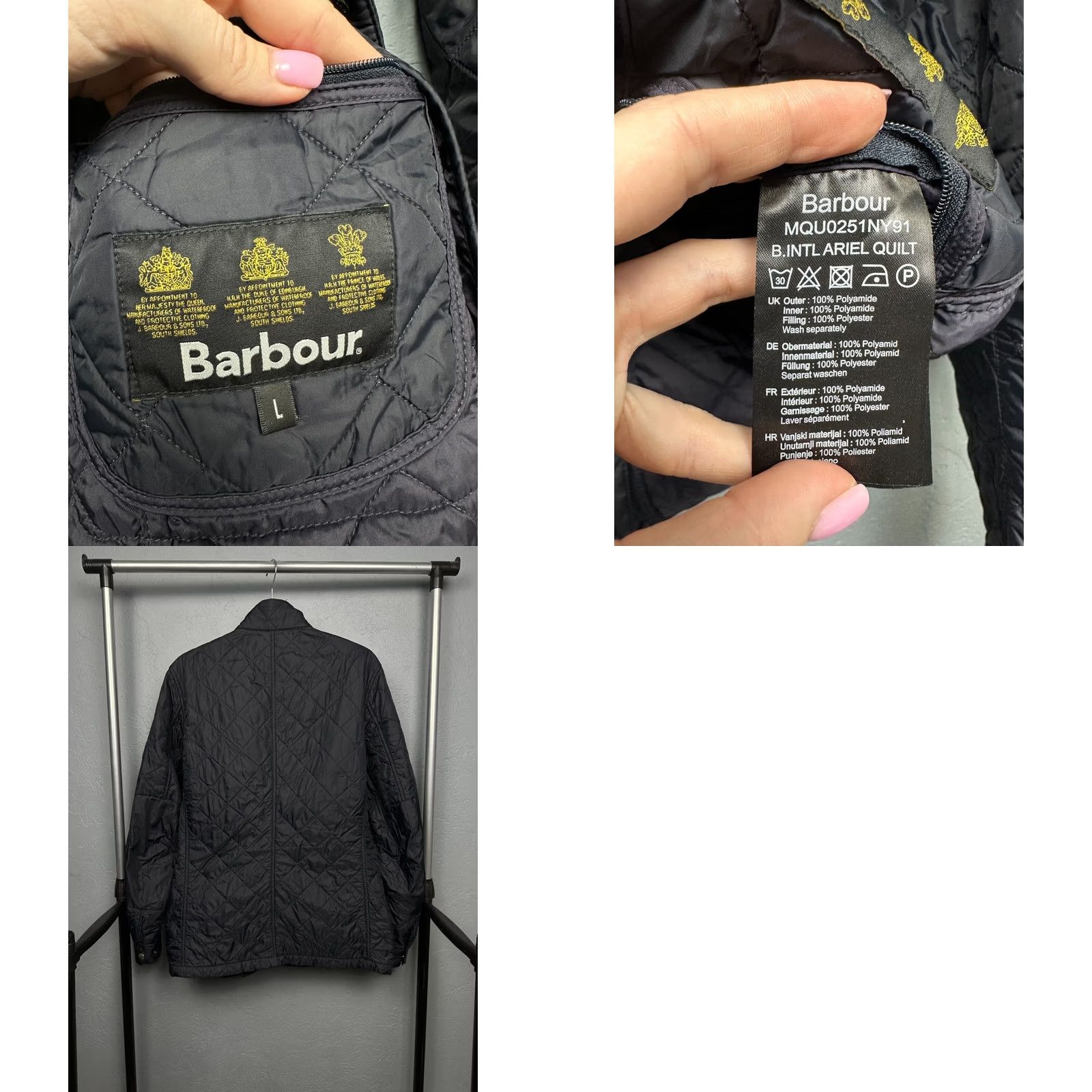 Barbour Barbour Barbour International Ariel Mens Quilted Jacket L Blue Jacket Mens Size US L / EU 52-54 / 3 - 8 Thumbnail