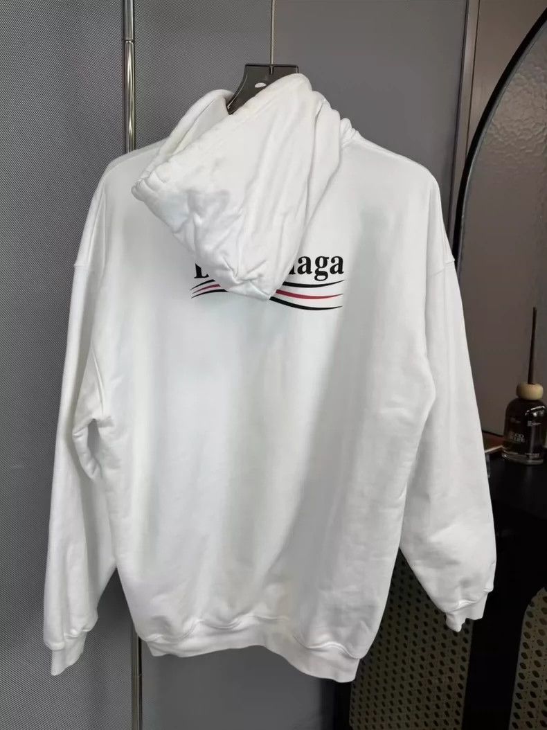 Balenciaga Balenciaga White Waves Cola logo Hoodie 2501-Nextarrow Size US S / EU 44-46 / 1 - 3 Thumbnail