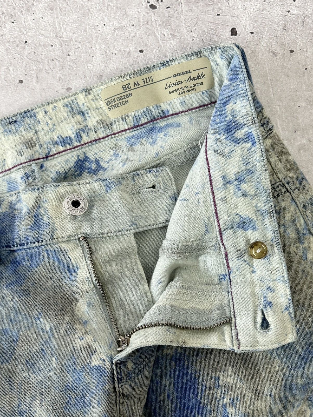 Diesel × Vintage Diesel Vintage Sample Washed Skinny Women’s Cotton Pants Size 28" / US 6 / IT 42 - 9 Thumbnail