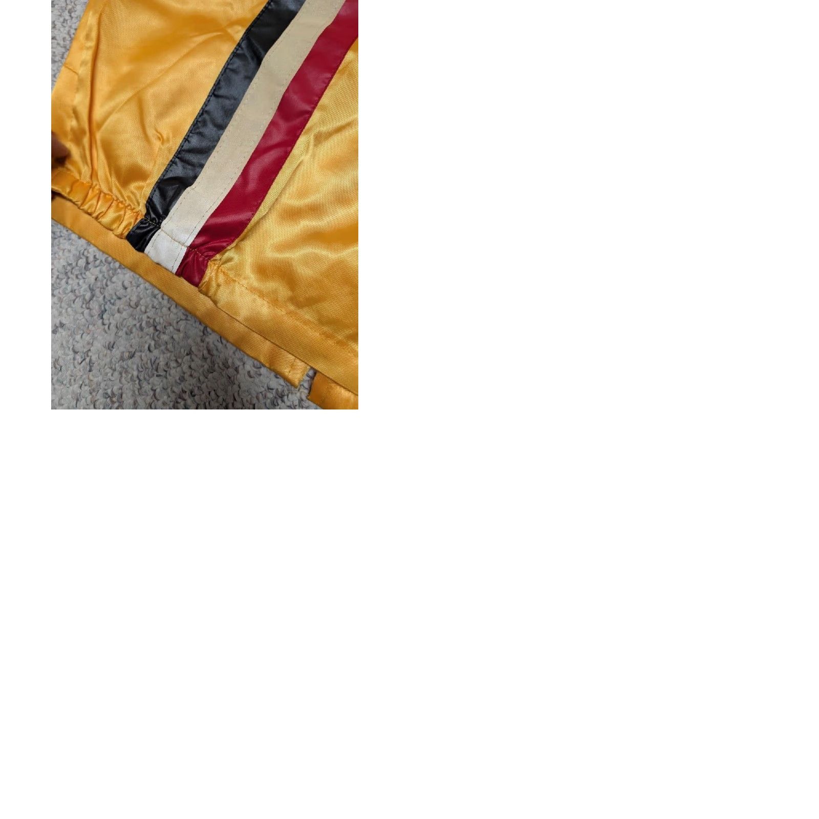 Vintage VINTAGE windbreaker Crown Jacket Mens L Satin Nylon Yellow striped Zip 1970s Car Racing Ford Cobra Shelby Streetwear Mens Size US L / EU 52-54 / 3 - 9 Thumbnail