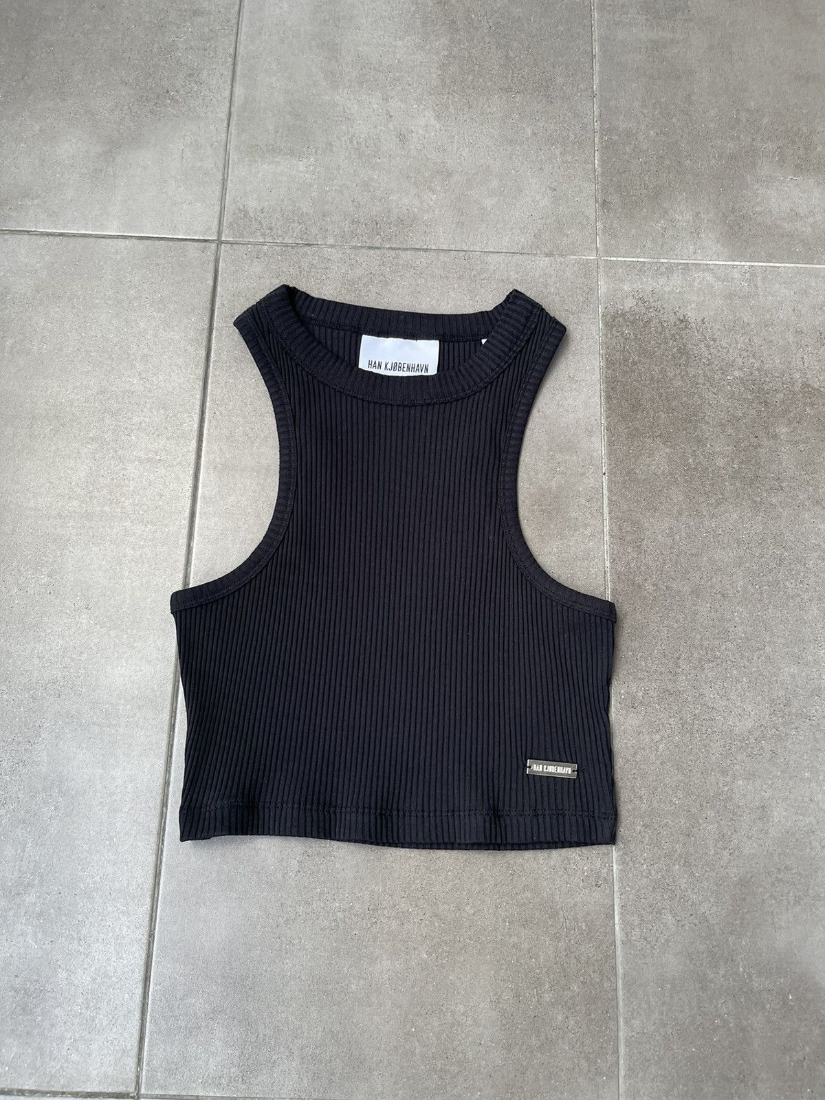 Han Kjobenhavn !DS! SS23 Han Kjobenhavn Light Ribbed Cropped Racer Top Size L / US 10 / IT 46 - 9 Thumbnail