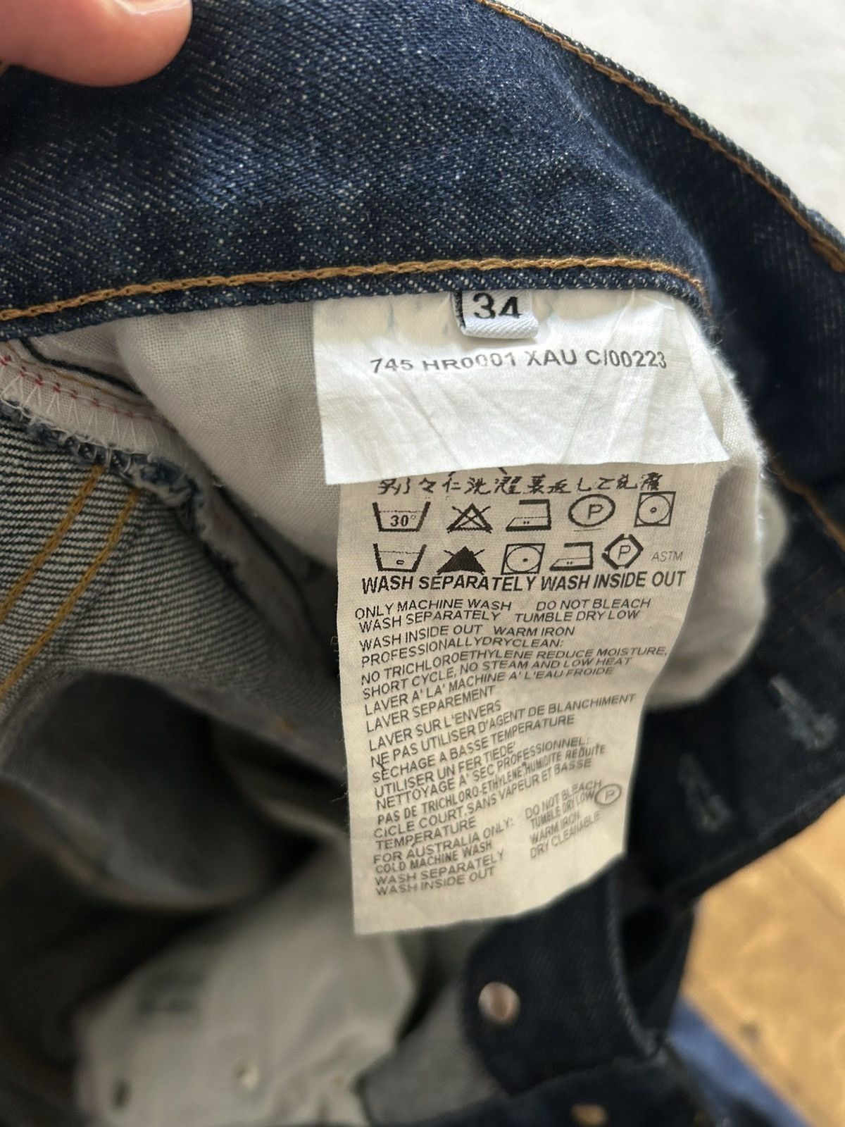 Helmut Lang Classic 5 Pocket Raw Denim Size US 34 / EU 50 - 4 Thumbnail