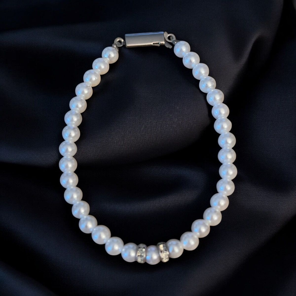 Vintage Vintage glass pearl bead bracelet Size ONE SIZE - 1 Thumbnail
