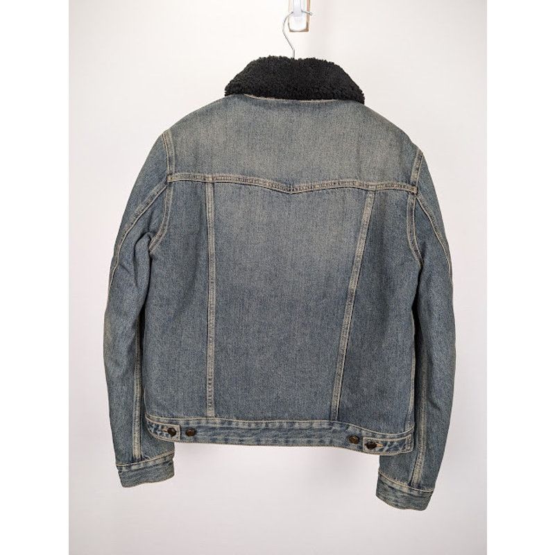 Saint Laurent Paris o1rshd1 Q:2 / Shearling Denim Jacket in Light Blue Size US XL / EU 56 / 4 - 13 Thumbnail