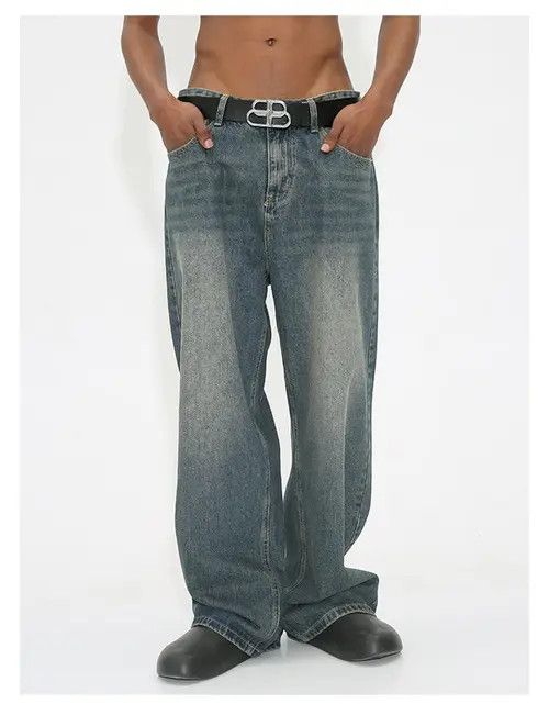 VIBE faded washed loose skate baggy jeans Size US 31 - 2 Thumbnail