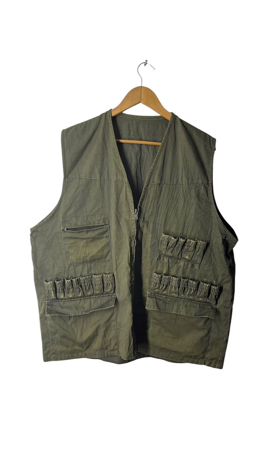 Vintage VINTAGE ARMY SLEEVELES GREEN JACKET Size US XL / EU 56 / 4 - 1 Thumbnail