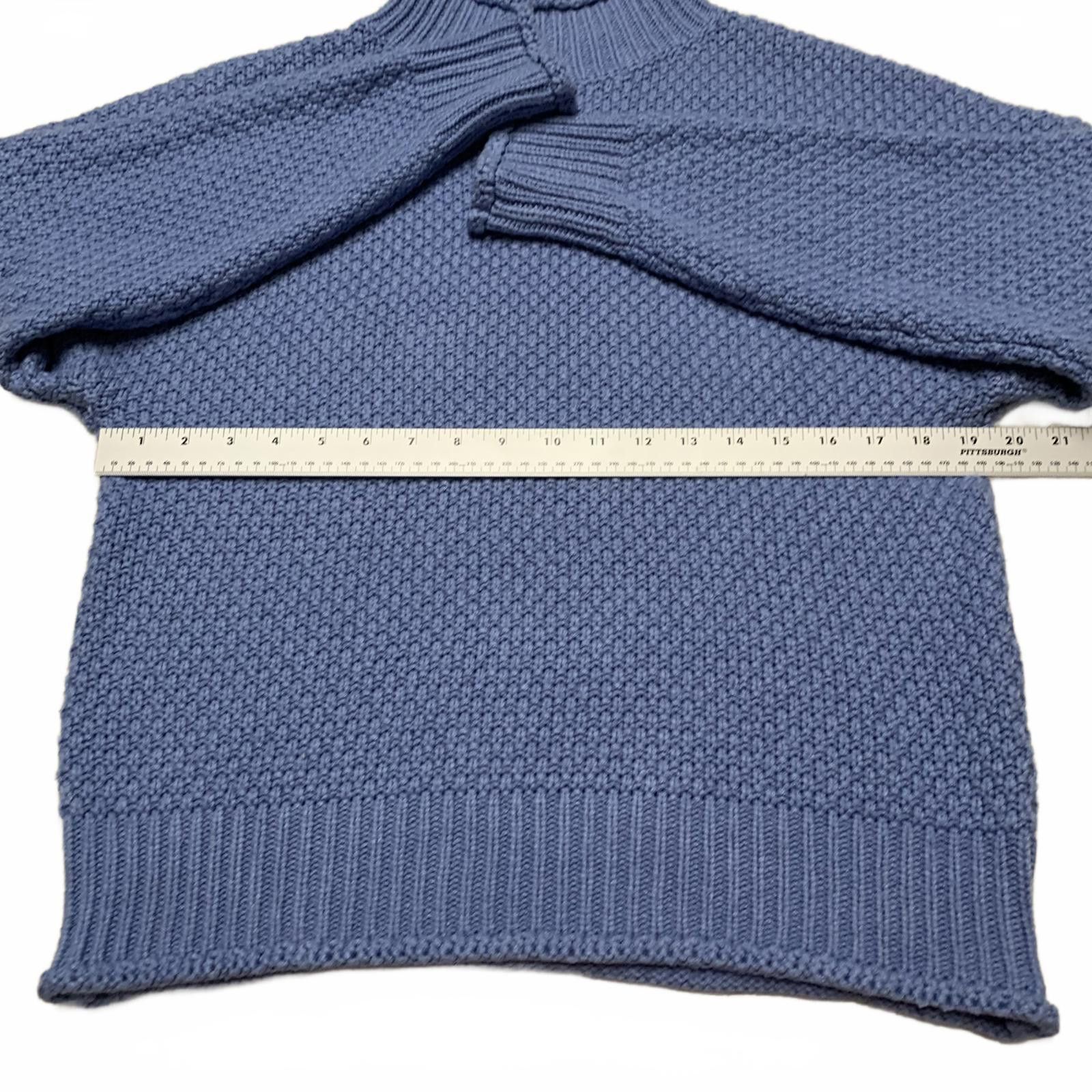 Unknown London Fashion Women's Unisex M Blue Textured Crew Neck Sweater Size US M / EU 48-50 / 2 - 5 Thumbnail