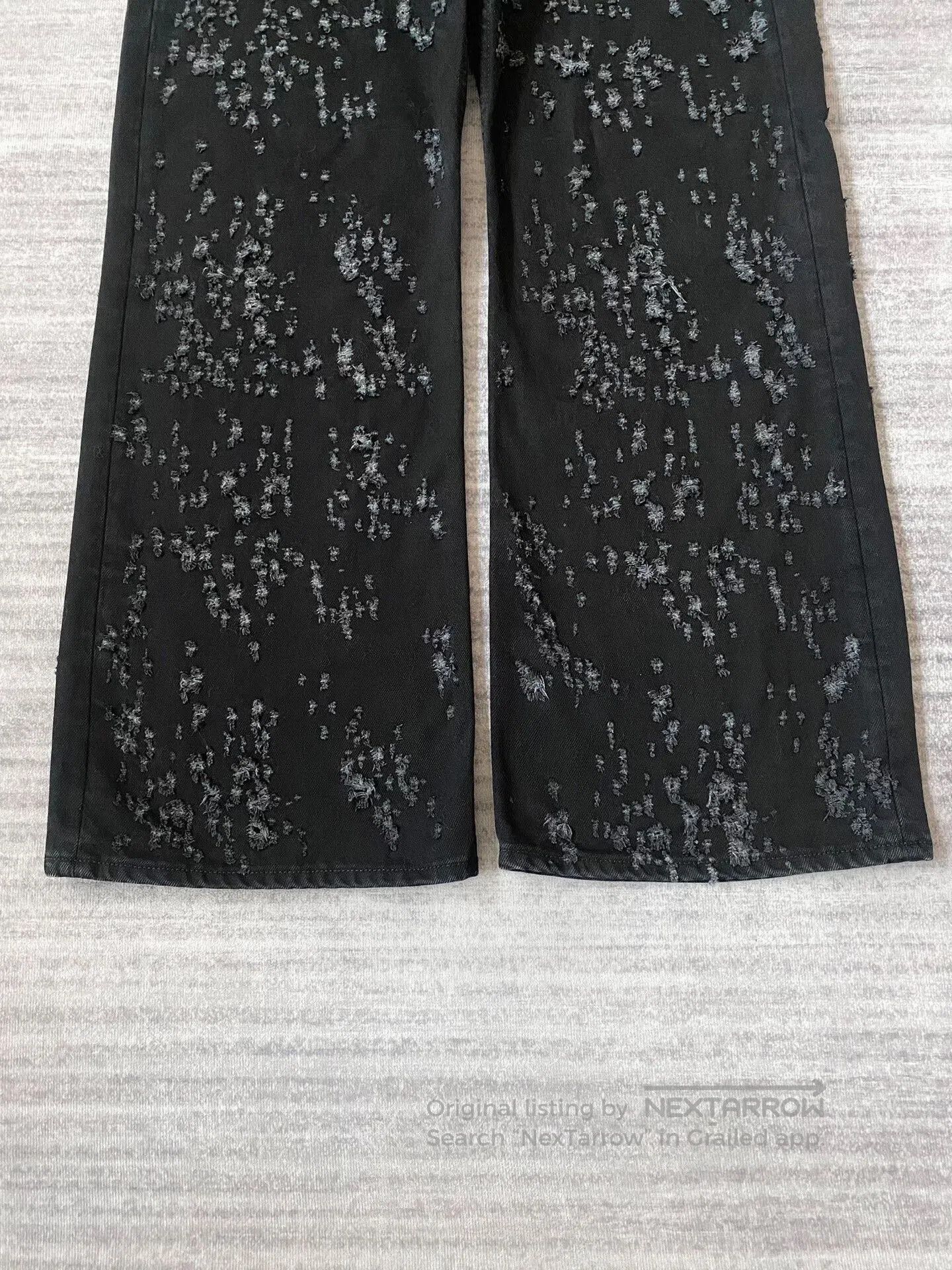 Acne Studios Acne Studios Distressed Black Denim Flared Pants. Size US 30 / EU 46 - 3 Thumbnail