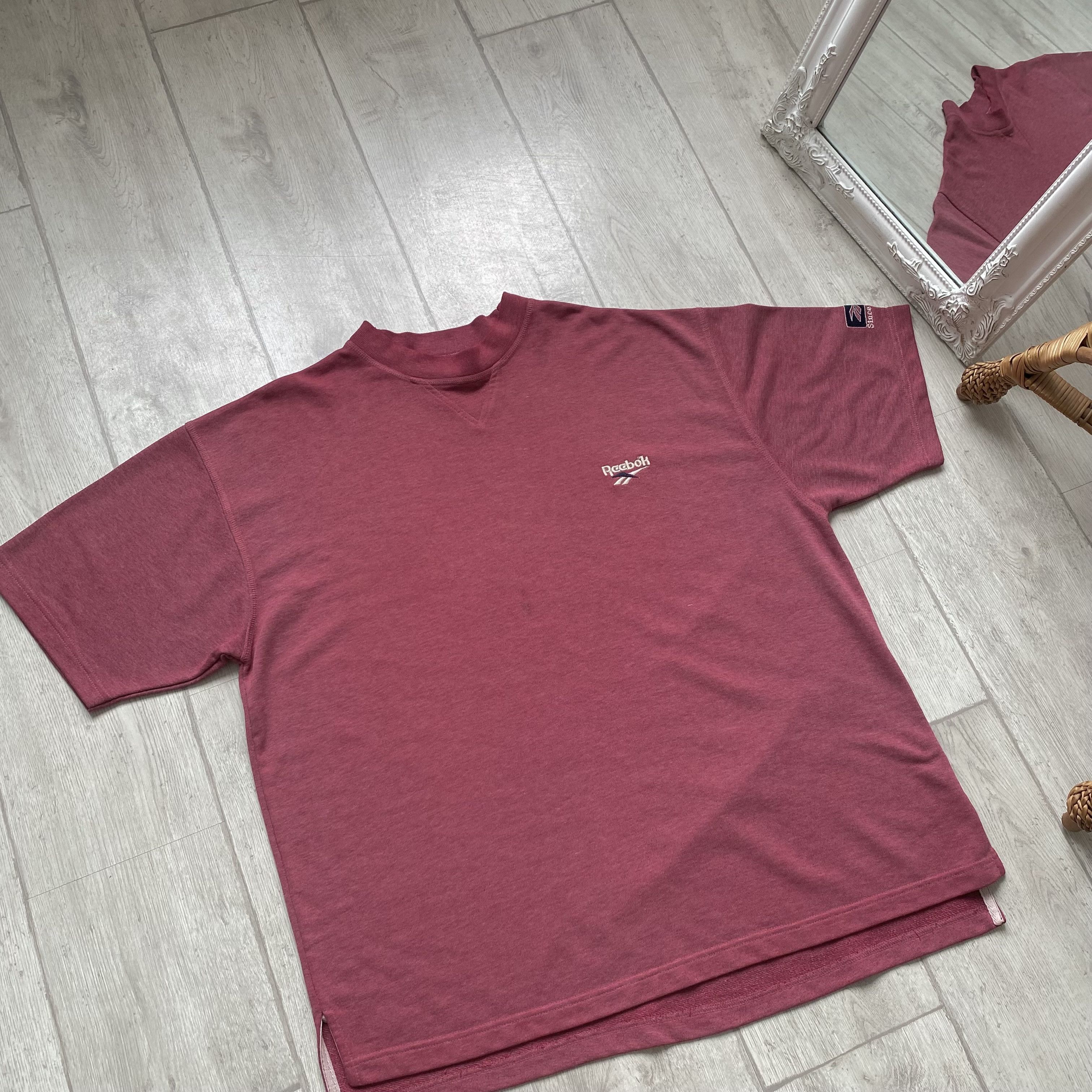 Reebok Vintage 80s Reebok heavy boxy tee sweat t-shirt Size US XL / EU 56 / 4 - 10 Thumbnail