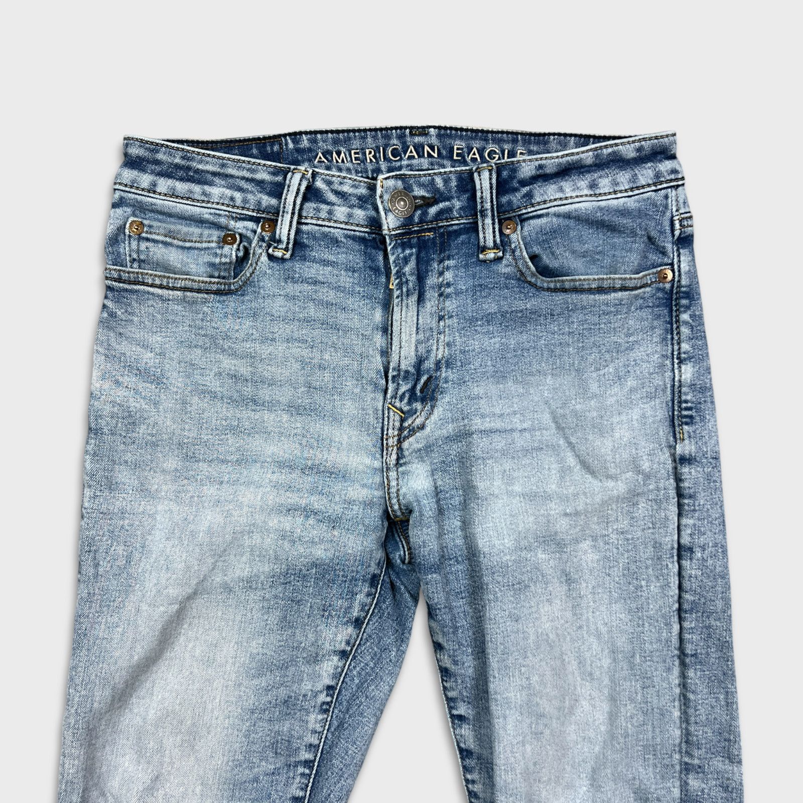 American Eagle Outfitters × Vintage American Eagle Jeans 30x30 Air Flex Slim Faded Denim Pants Size US 30 / EU 46 - 2 Thumbnail