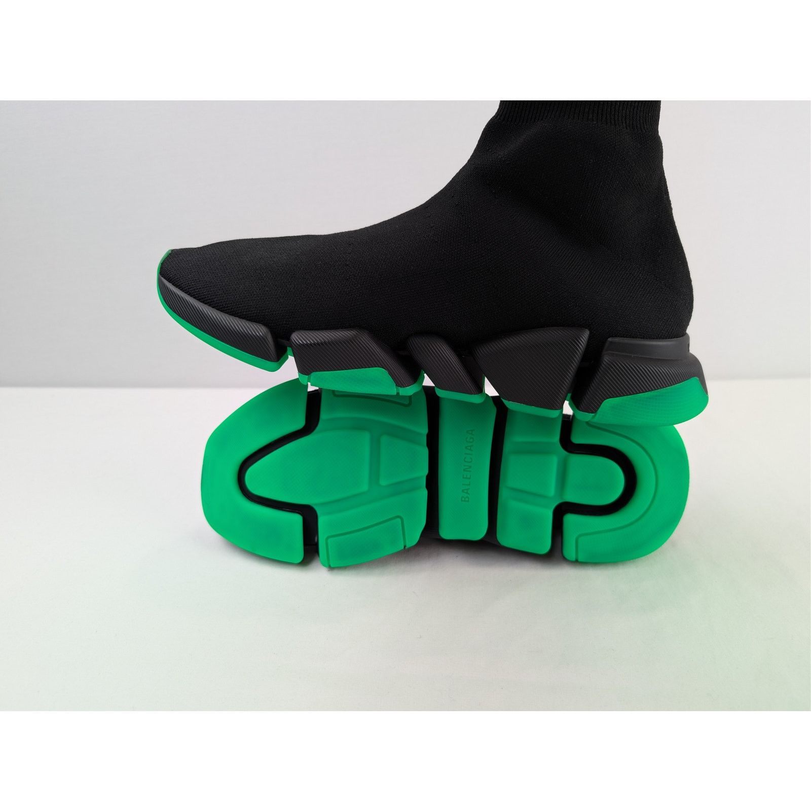 Balenciaga o1rshd1 Rec Knit/Clear Speed 2.0 Clearsole Sneakers in Black Size US 12 / EU 45 - 12 Thumbnail