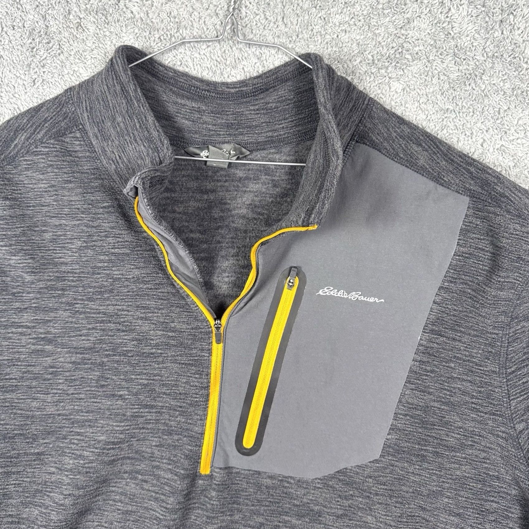 Eddie Bauer Eddie Bauer Jacket Mens 2XB Fleece Cloud Layer Pullover 1/2 Zip Gray Tech Pocket Size US XXL / EU 58 / 5 - 4 Thumbnail