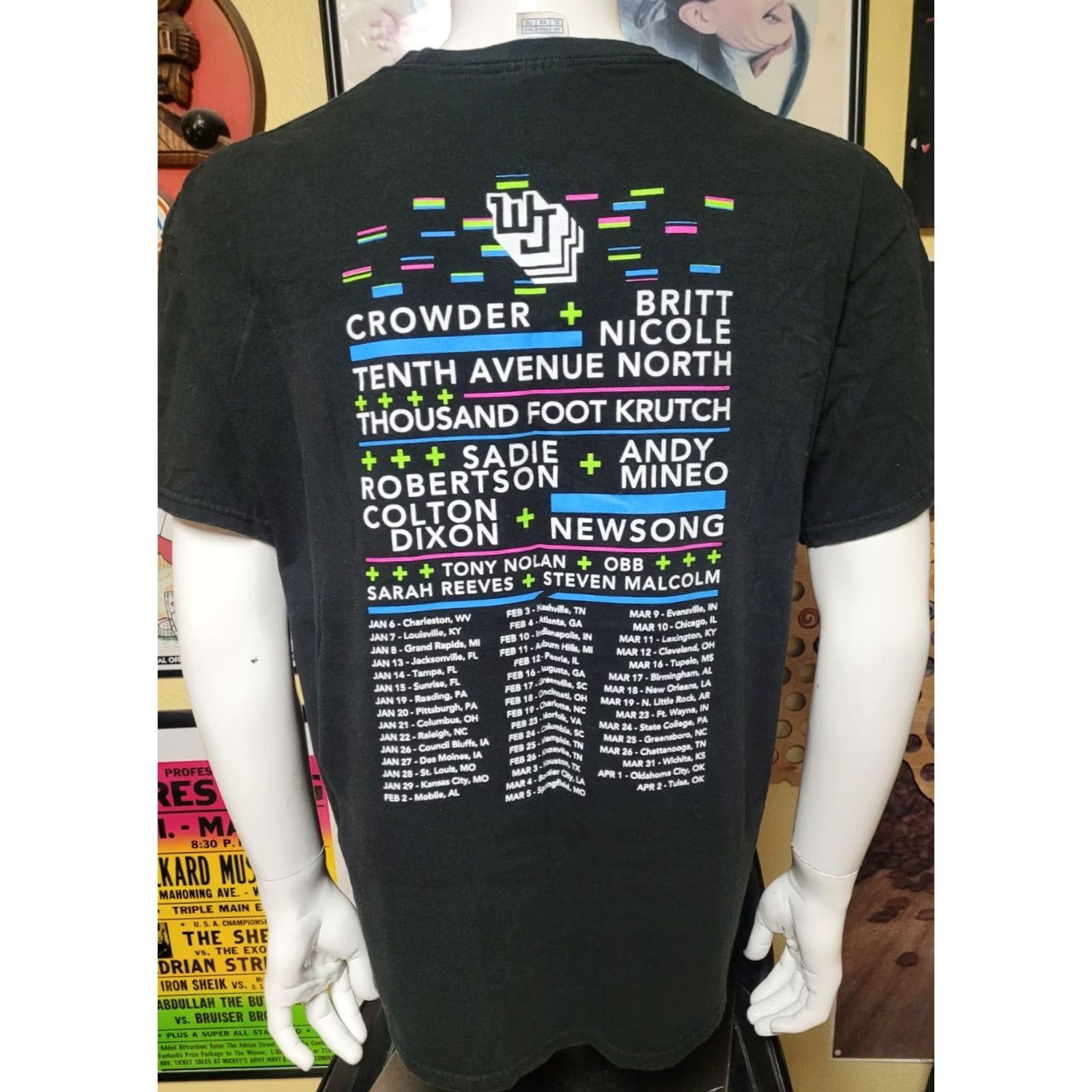 Delta Winter Jam 2017 T Shirt XL Black Cotton Delta Short Sleeve Crew Neck Men Graphic Tee Crowder Newsong Colton Dixon 00s Christian Rock Music Style Size US XL / EU 56 / 4 - 3 Thumbnail