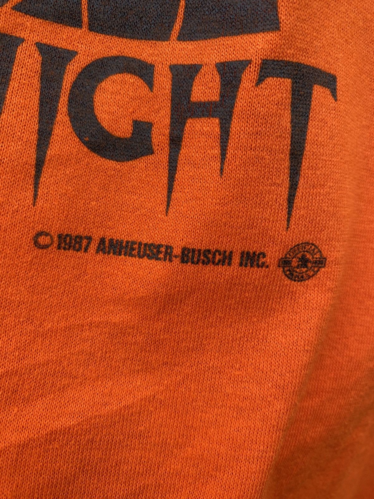 Vintage Vintage 1987 Bud Light Fright Night Halloween Orange Graphic Size US M / EU 48-50 / 2 - 8 Thumbnail