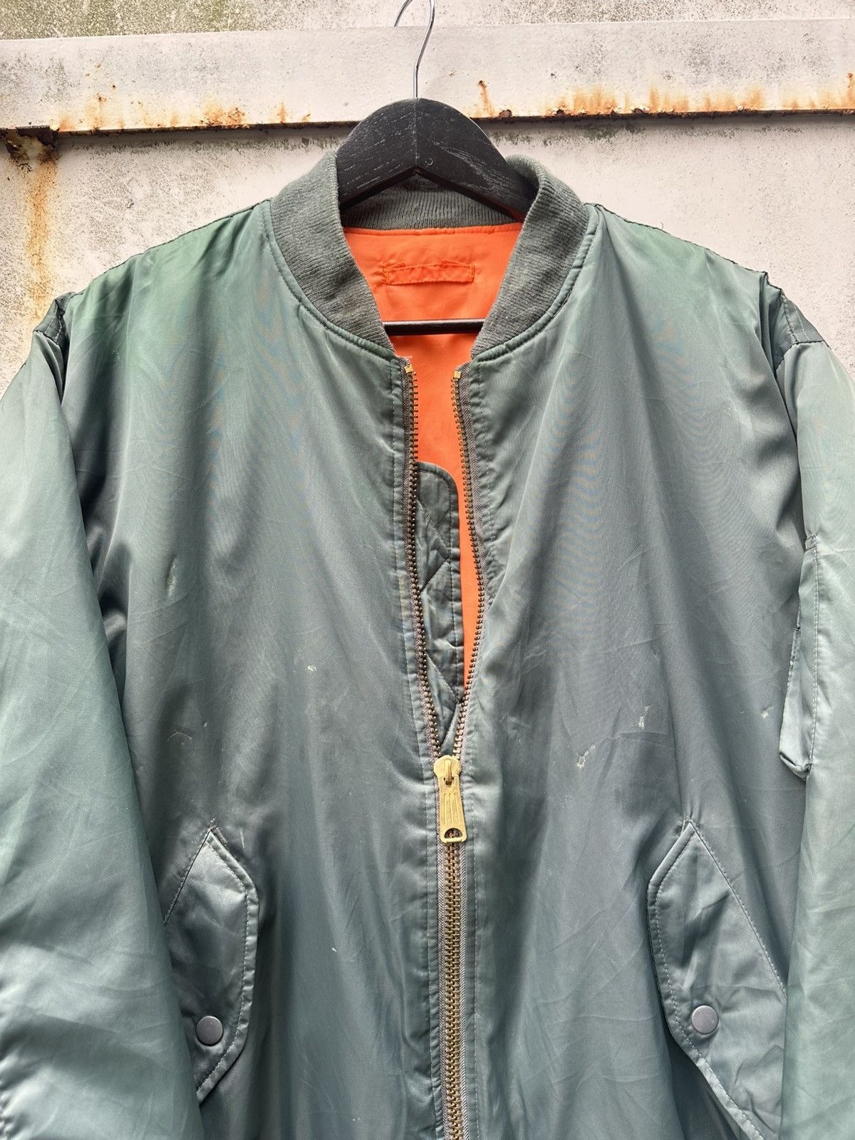 Vintage 🪖Vintage Faded MA-1 Man Intermediate Phantom Bomber Jacket Size US XL / EU 56 / 4 - 11 Thumbnail