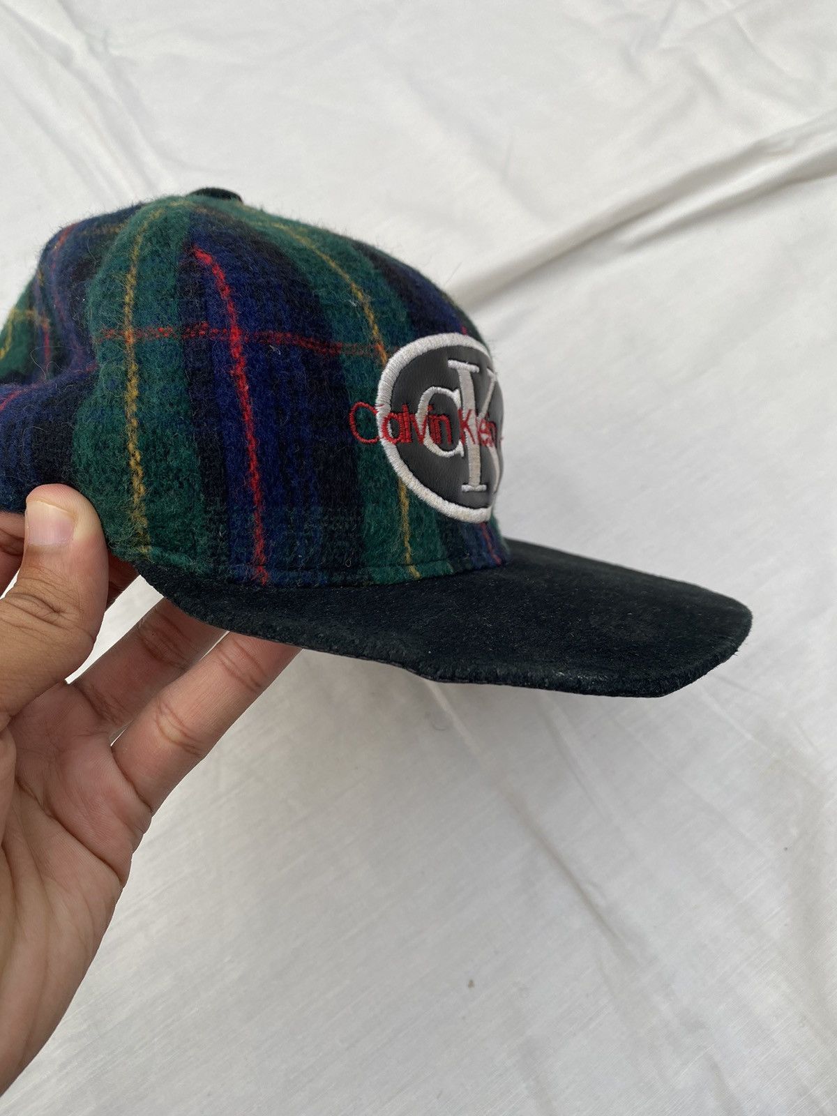 Calvin Klein × Vintage Vintage Calvin Klein Chekered Cap Size ONE SIZE - 8 Thumbnail