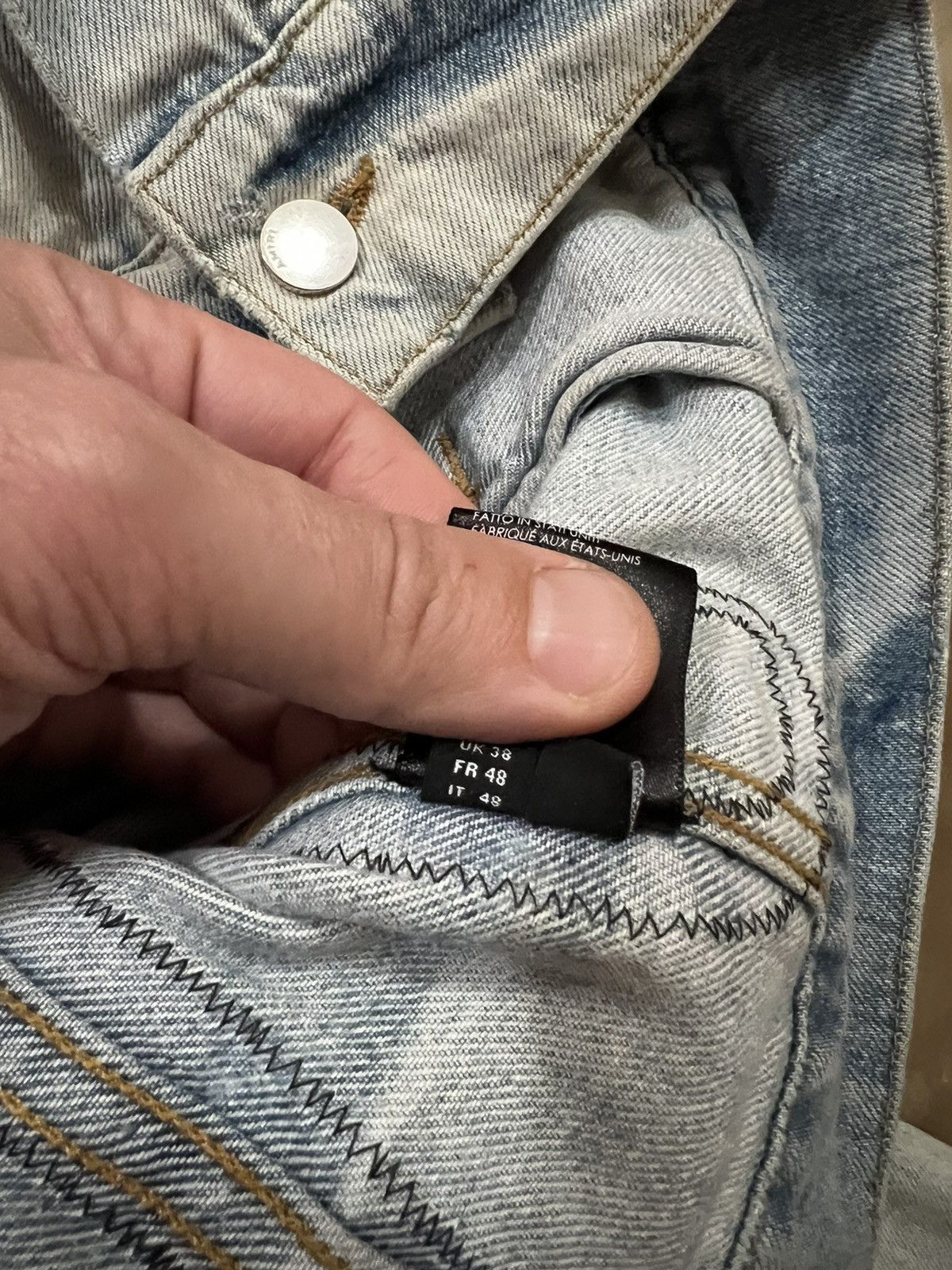 Amiri AMIRI - Oversized Distress Denim Trucker Jacket size M $3000 Size US M / EU 48-50 / 2 - 8 Thumbnail