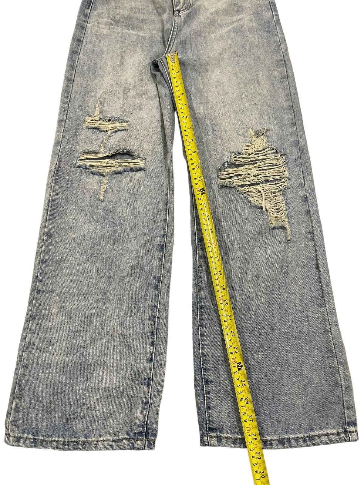 14th Addiction Vintage Japanese Brand Blue Wash Distressed Baggy Jeans Size 26" / US 2 / IT 38 - 10 Thumbnail