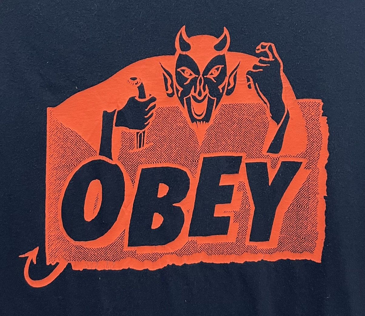 Obey × Vintage vintage Obey Devil shirt with back print Size US M / EU 48-50 / 2 - 4 Thumbnail