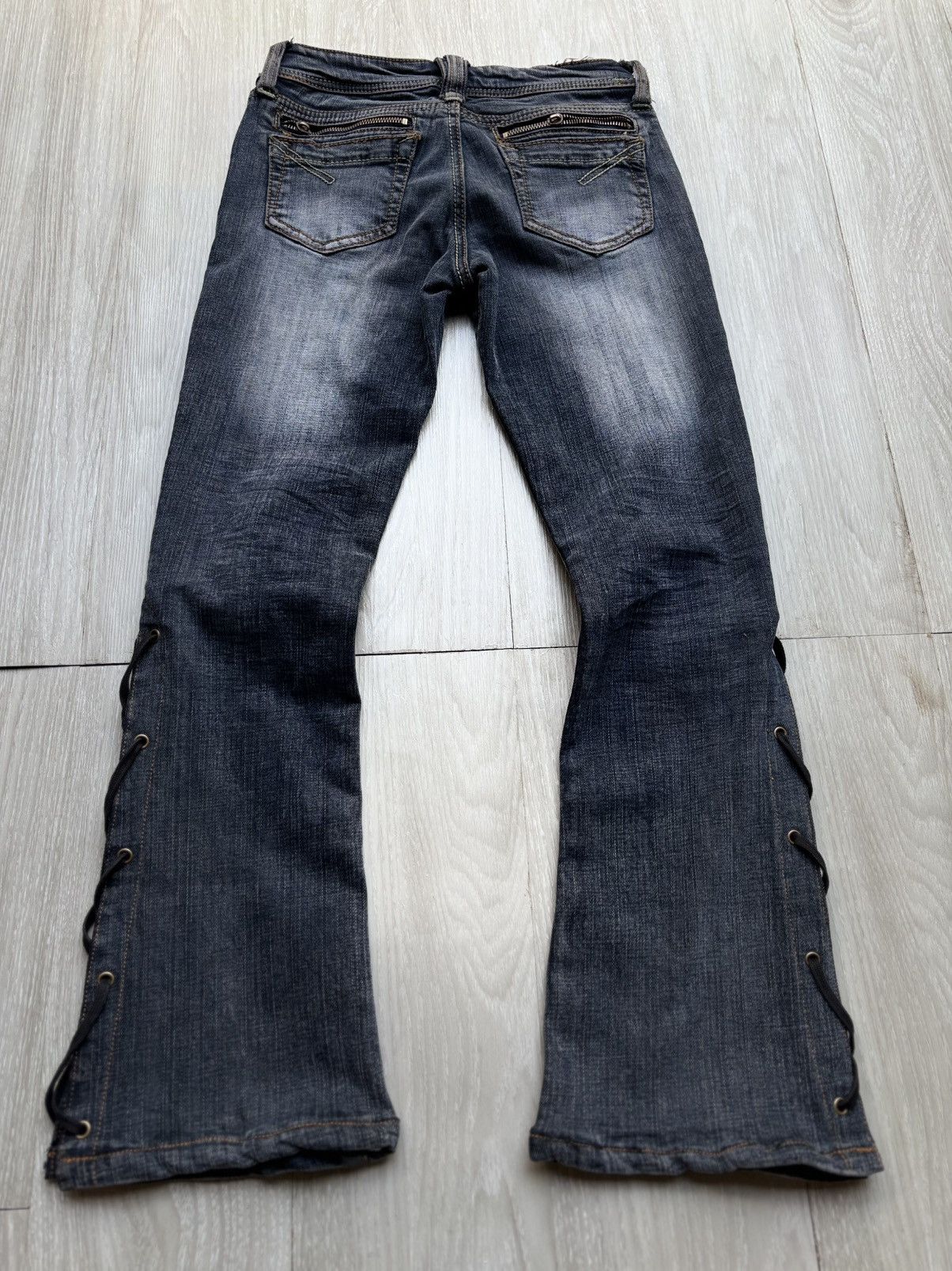 Japanese Brand CECIL MCBEE lace up flare jeans Size US 26 / EU 42 - 5 Thumbnail