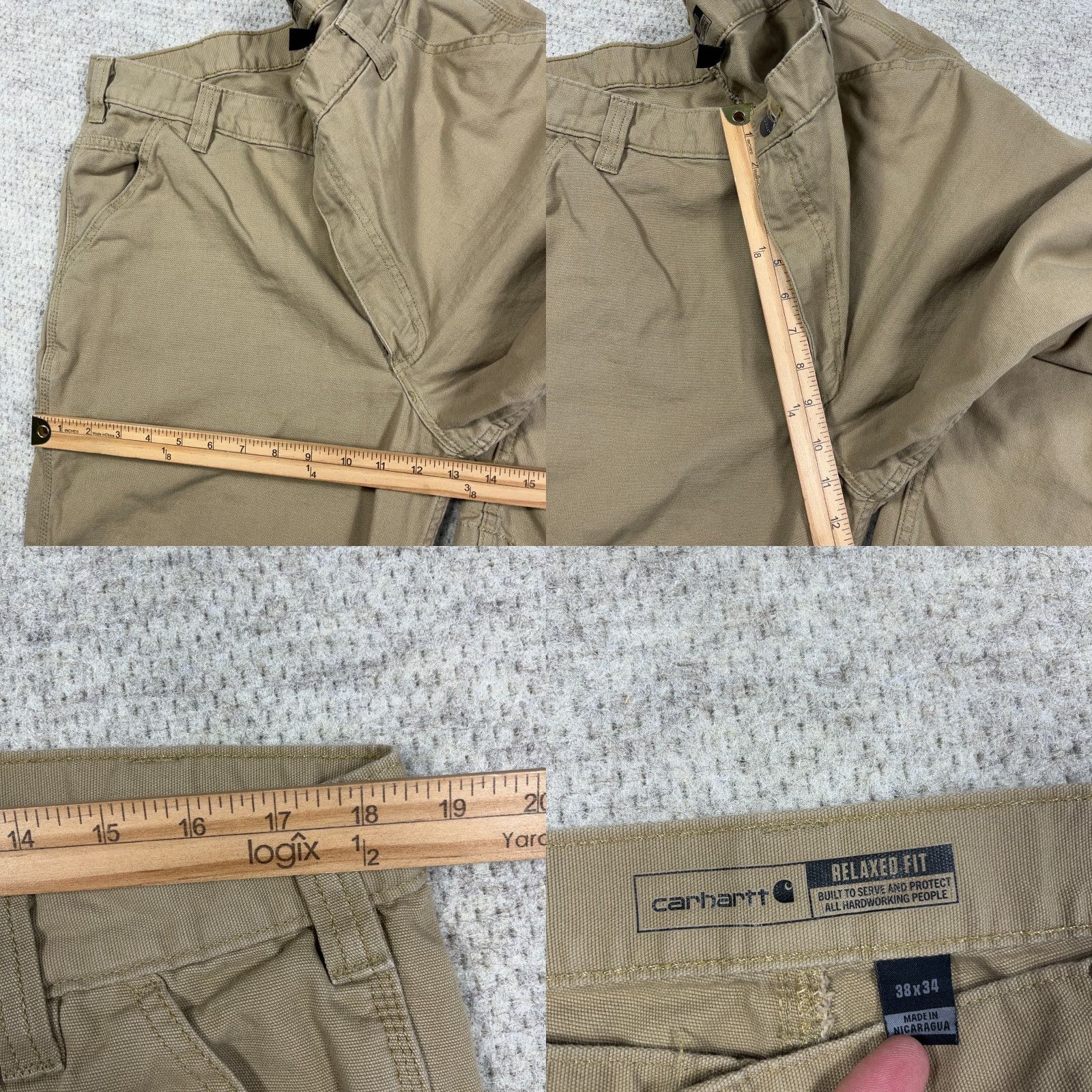 Carhartt Carhartt Relaxed Fit Pants Men 38x34 Brown Straight Duck Canvas Rugged Flex Work Size US 38 / EU 54 - 8 Thumbnail