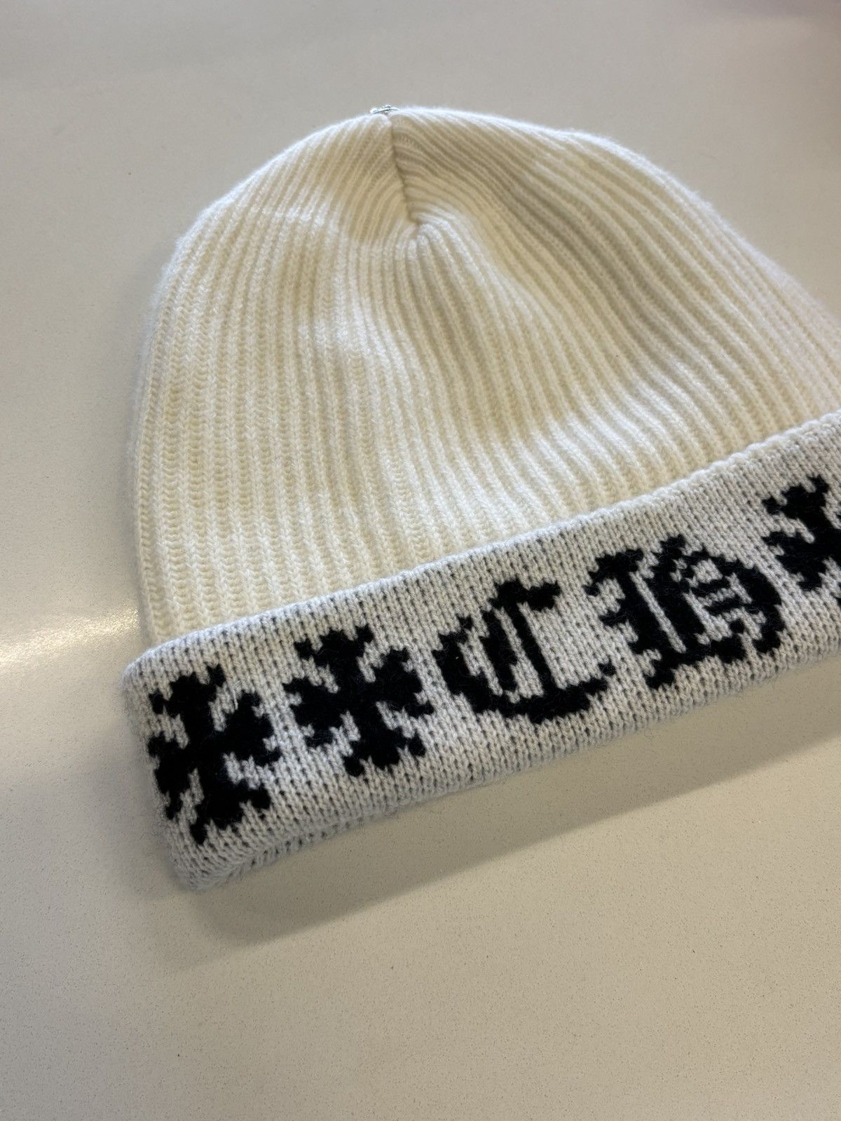 Chrome Hearts Big daddy white cashmere beanie Size ONE SIZE - 2 Thumbnail