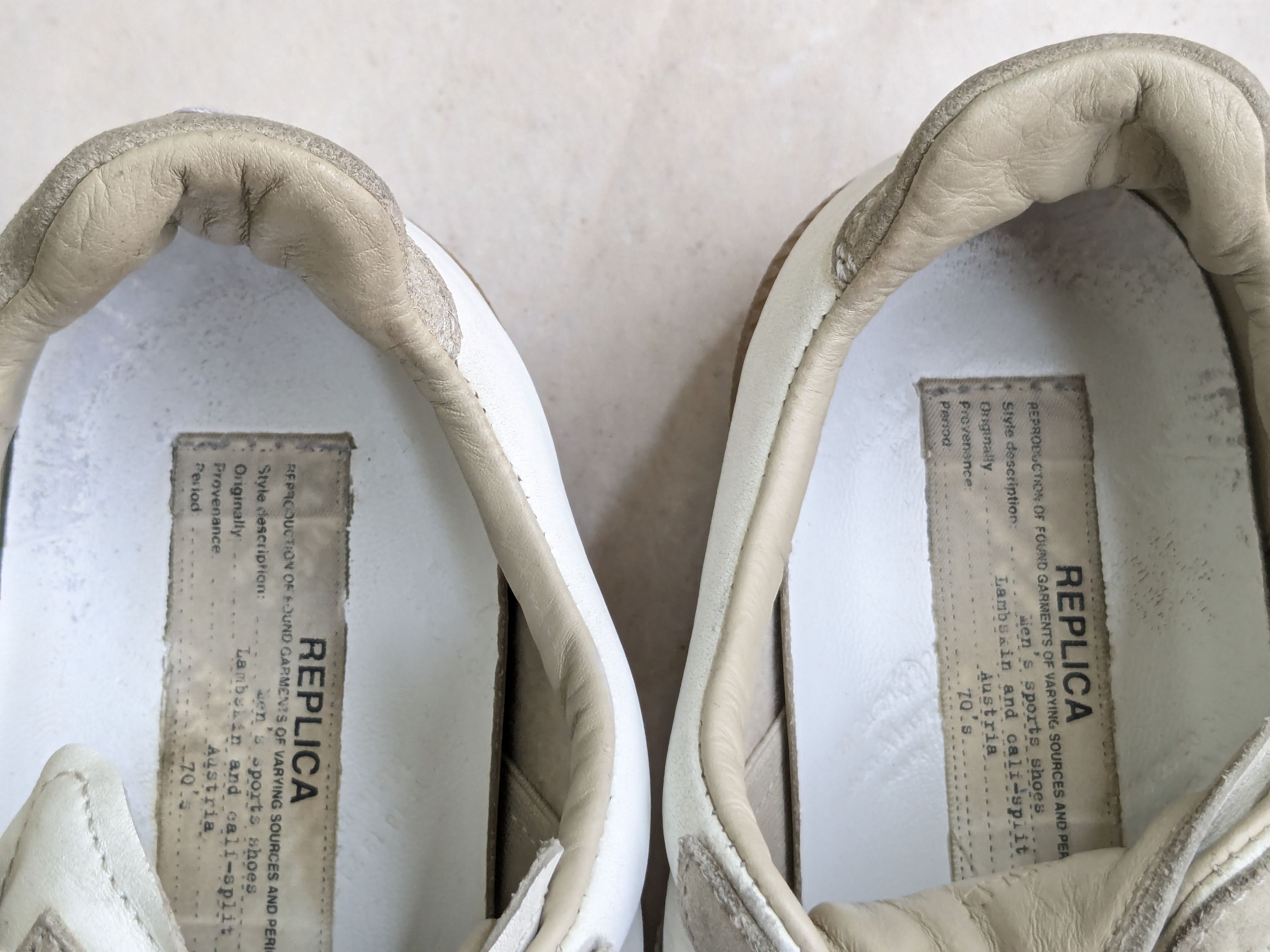 Maison Margiela Maison Margiela GAT Replica White Gray 7 40 Low Suede Size US 7 / EU 40 - 8 Thumbnail