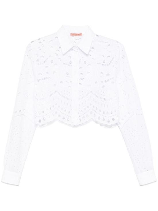 Ermanno Scervino ERMANNO SCERVINO Women Shirts D464K611 RXT10601 White Size M / US 6-8 / IT 42-44 - 1 Thumbnail