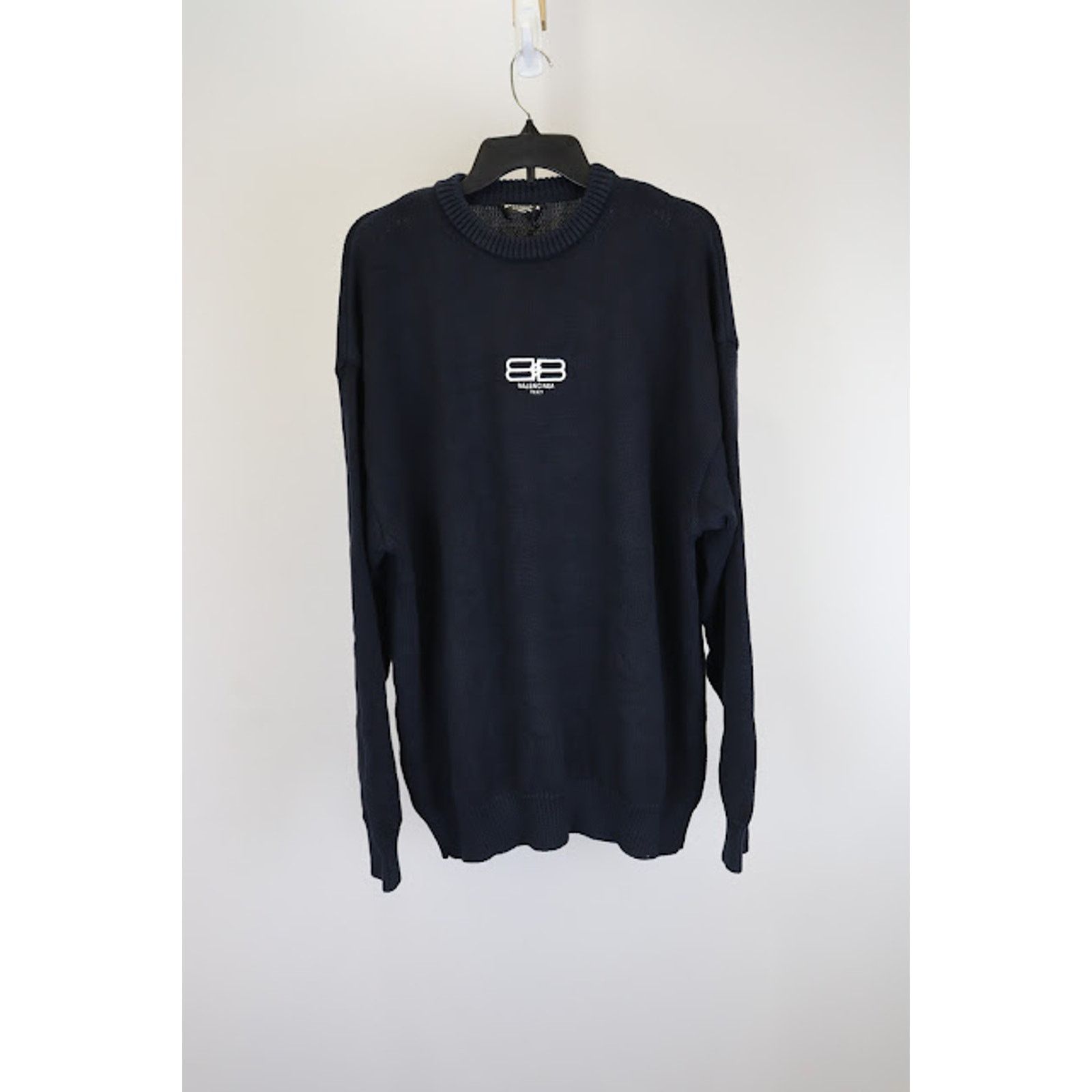 Balenciaga o1rshd1 Sweatshirt in Navy Blue Size US L / EU 52-54 / 3 - 1 Thumbnail