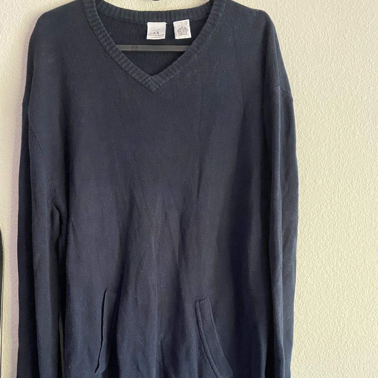 Armani Exchange Vintage 90’s Armani Exchange V-neck sweater Size Large Size US L / EU 52-54 / 3 - 1 Thumbnail