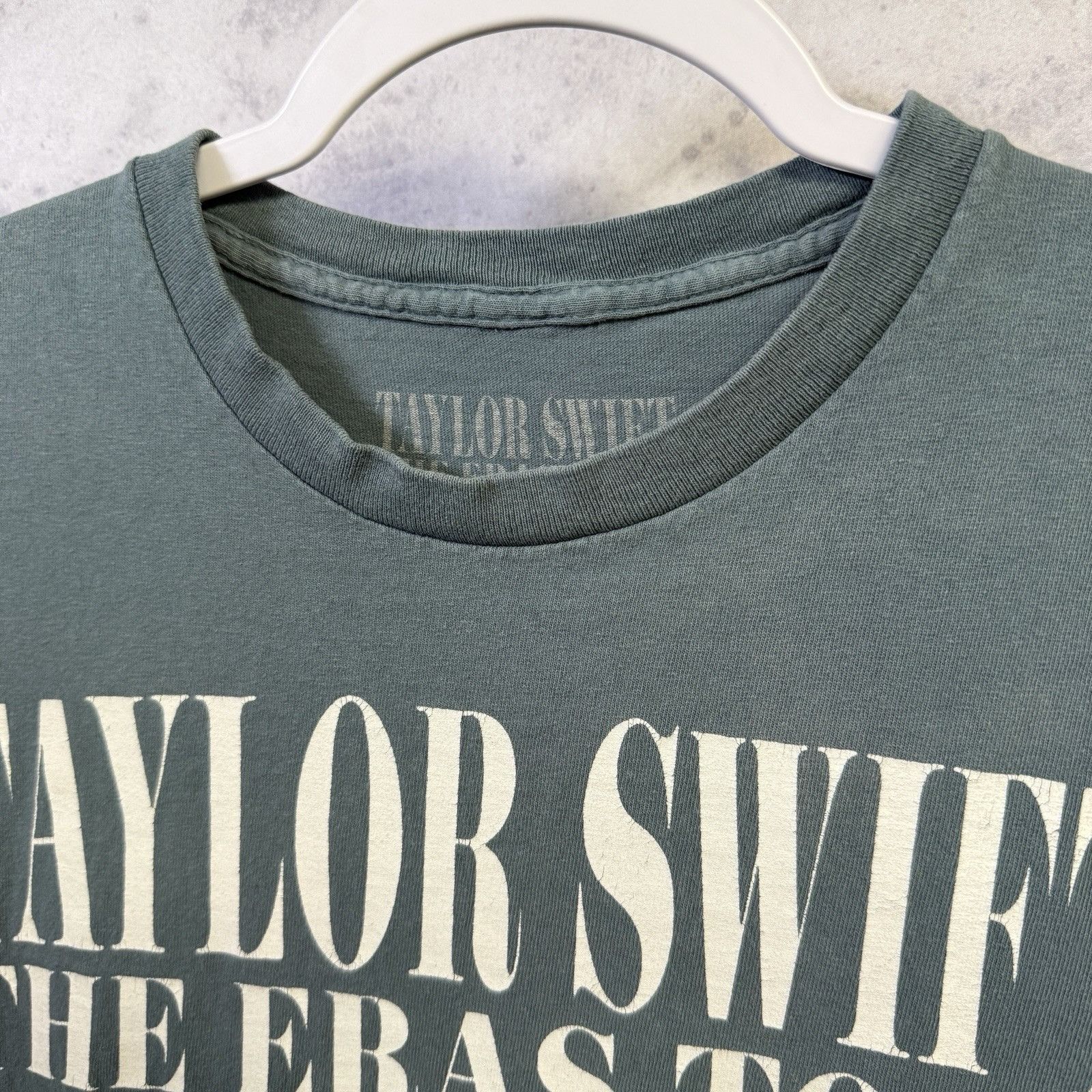 Band Tees Taylor Swift The Eras Tour T Shirt Small 17x25 Gray Short Sl Size S / US 4 / IT 40 - 3 Thumbnail