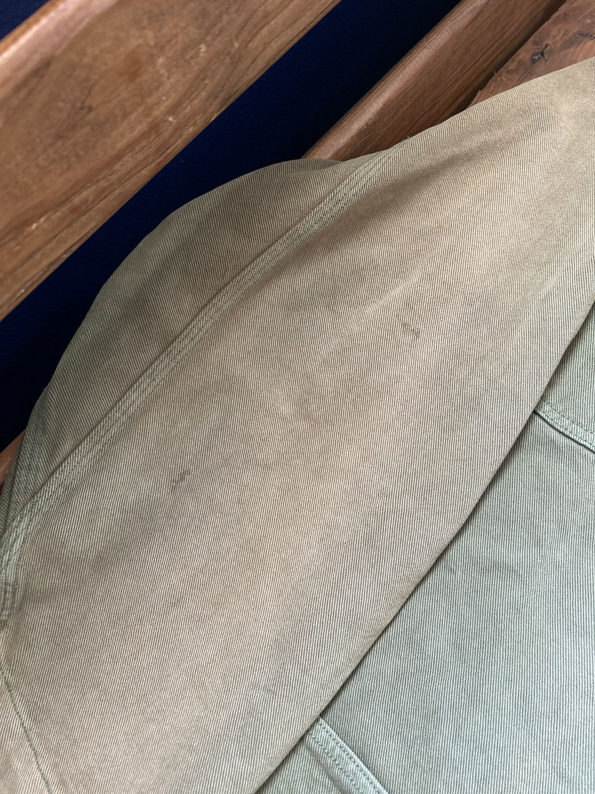 Guess × Vintage Vintage 80s Guess Workwear Faded Green Denim Chore Jacket Size US XXL / EU 58 / 5 - 3 Thumbnail