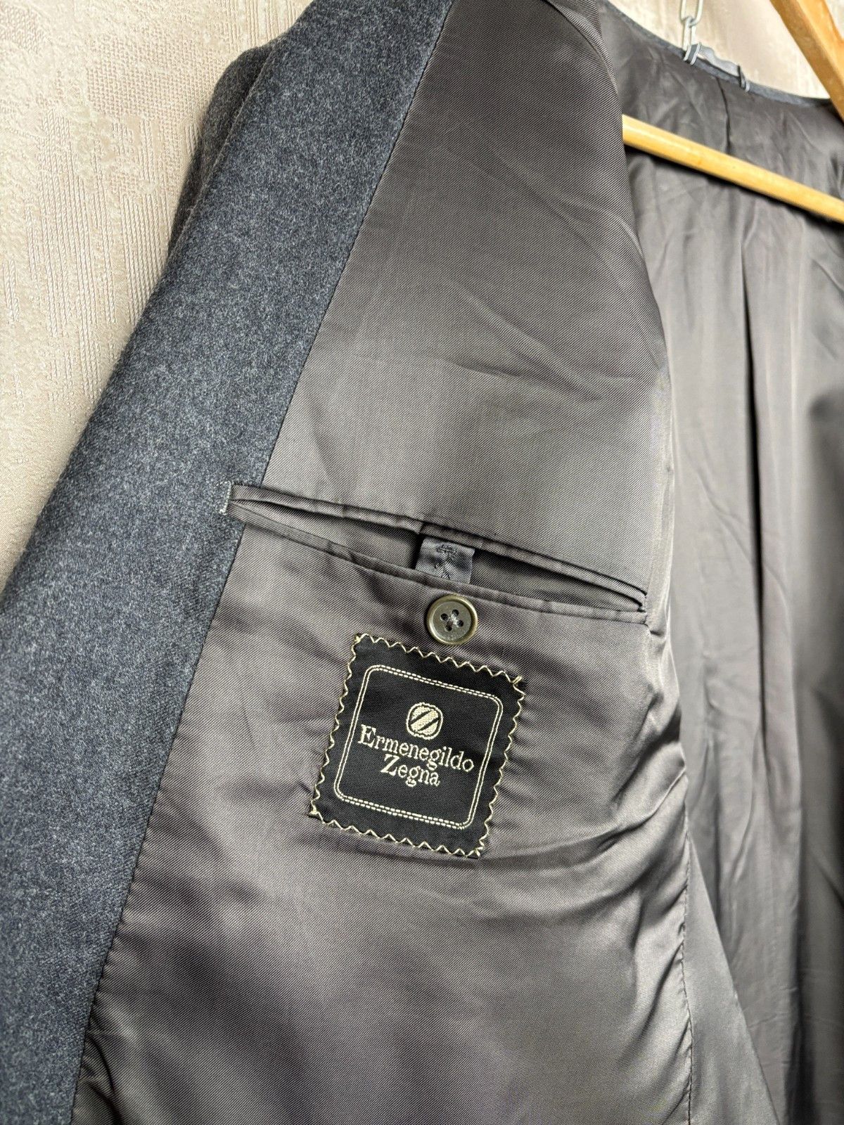 Ermenegildo Zegna VTG Ermenegildo Zegna Wool Cashmere Double Breasted Blazer Size 48R - 13 Thumbnail