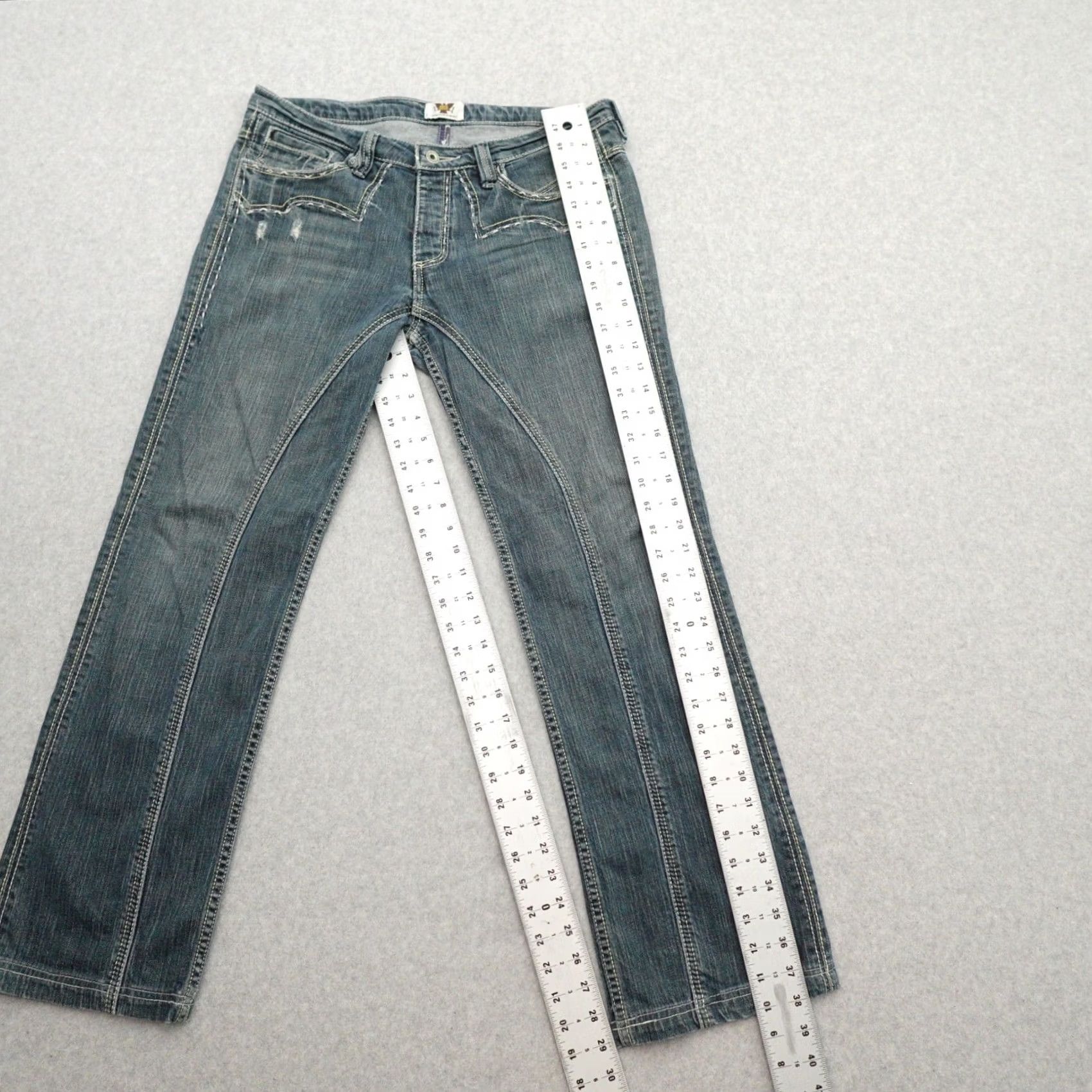Denime VINTAGE ANTIK Denim Jeans Womens Size 32 Blue Y2K Baggy Fit Size 24" / US 00 / IT 34 - 3 Thumbnail