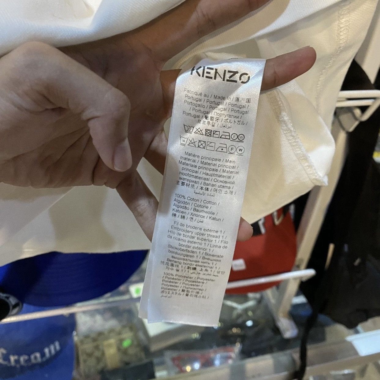 Kenzo KENZO Paris Tiger Embroidered Logo T-Shirt Tee White/Blue Size US S / EU 44-46 / 1 - 12 Thumbnail