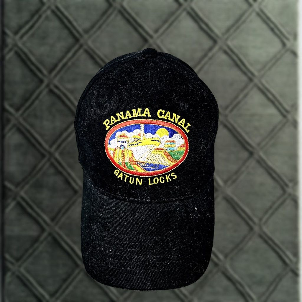 Vintage Panama Canal Miraflores Locks Embroidered Black Hat Cap FAST SHIPPING Baseball Cap Men One Size Adjustable Black Size ONE SIZE - 1 Thumbnail