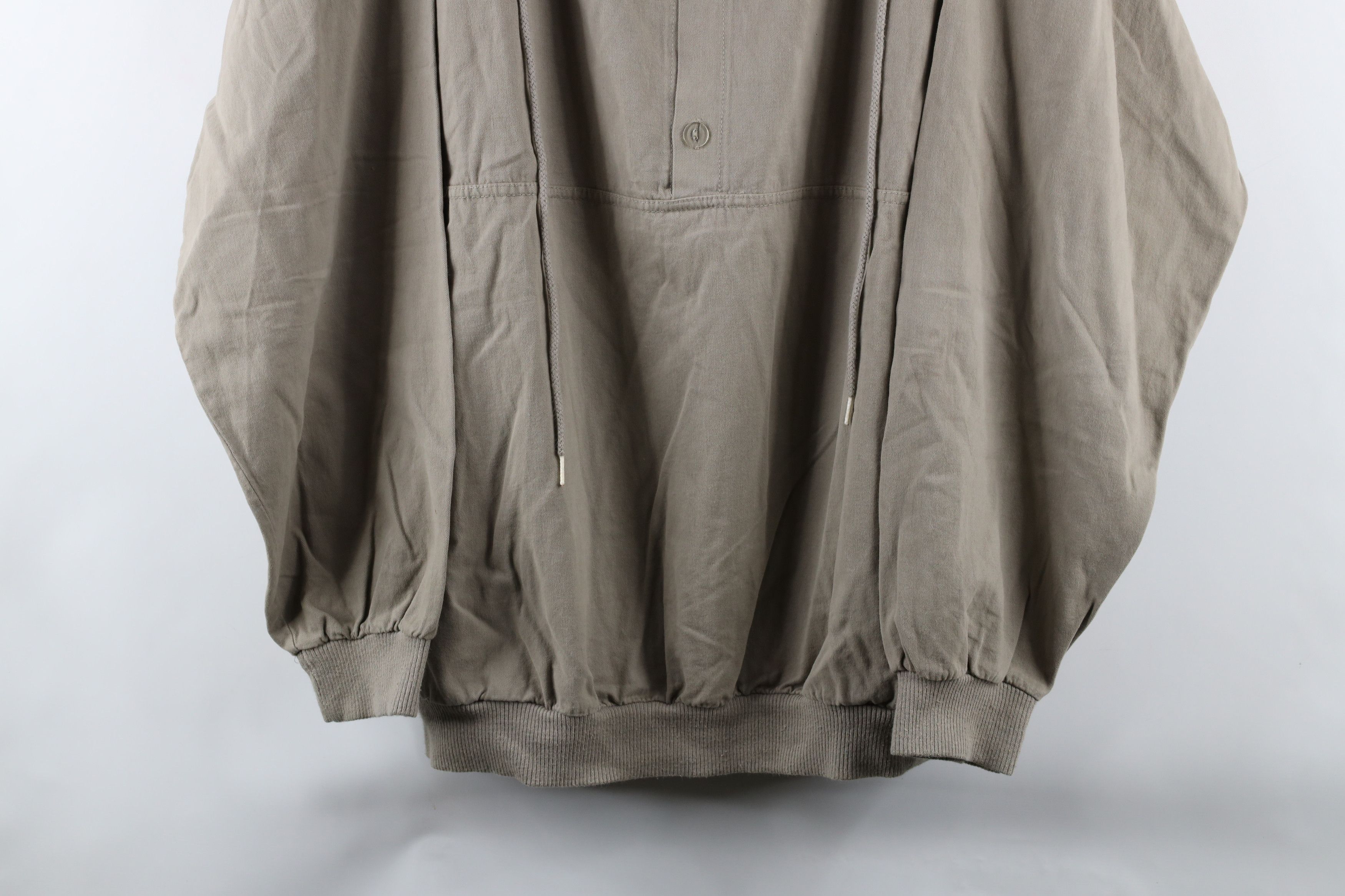 Vintage Vintage 90s Streetwear Cotton Twill Pullover Jacket Beige Size US L / EU 52-54 / 3 - 3 Thumbnail