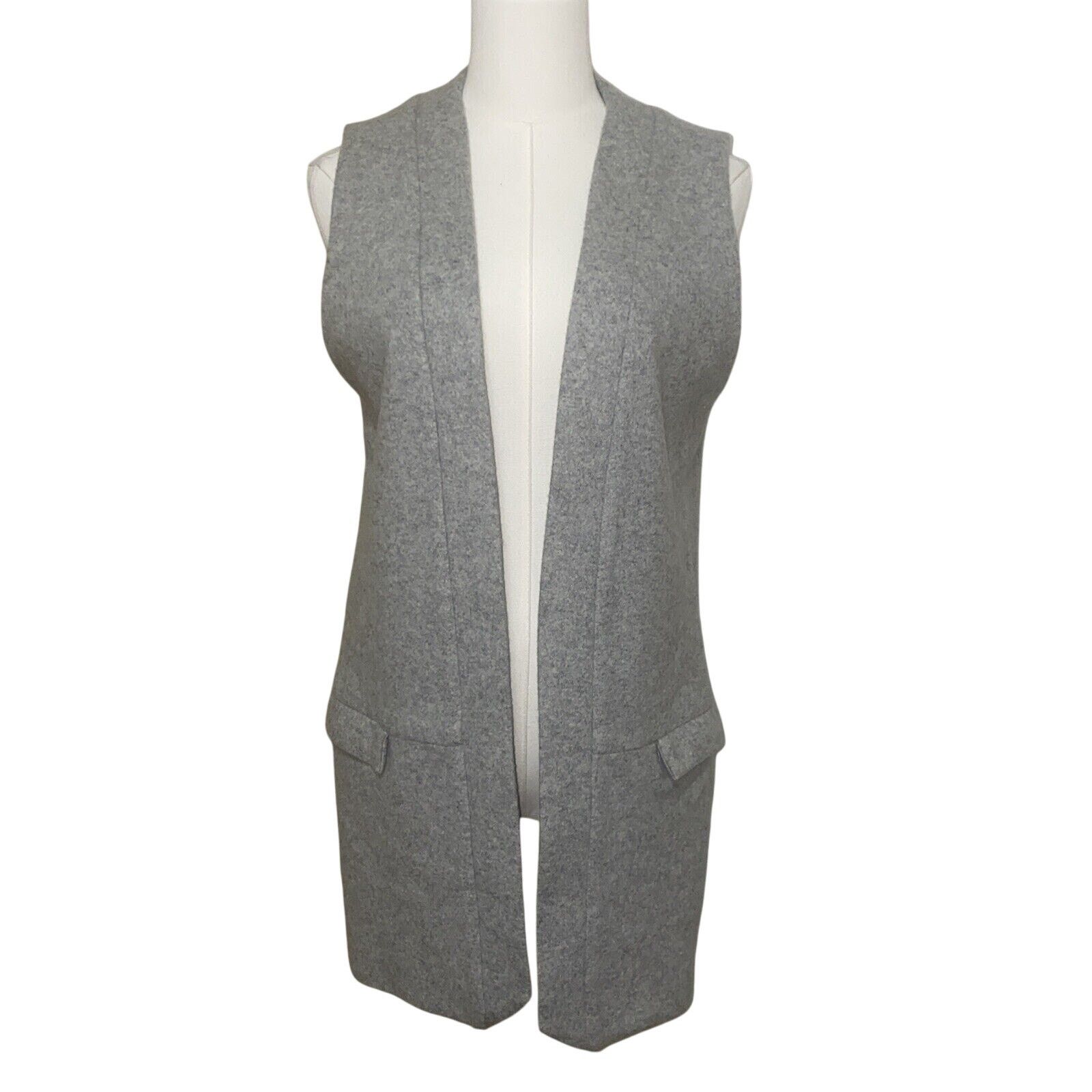 Anthropologie Elevenses Wool Vest Small Anthropologie Gray Pockets Lined Size S / US 4 / IT 40 - 1 Thumbnail