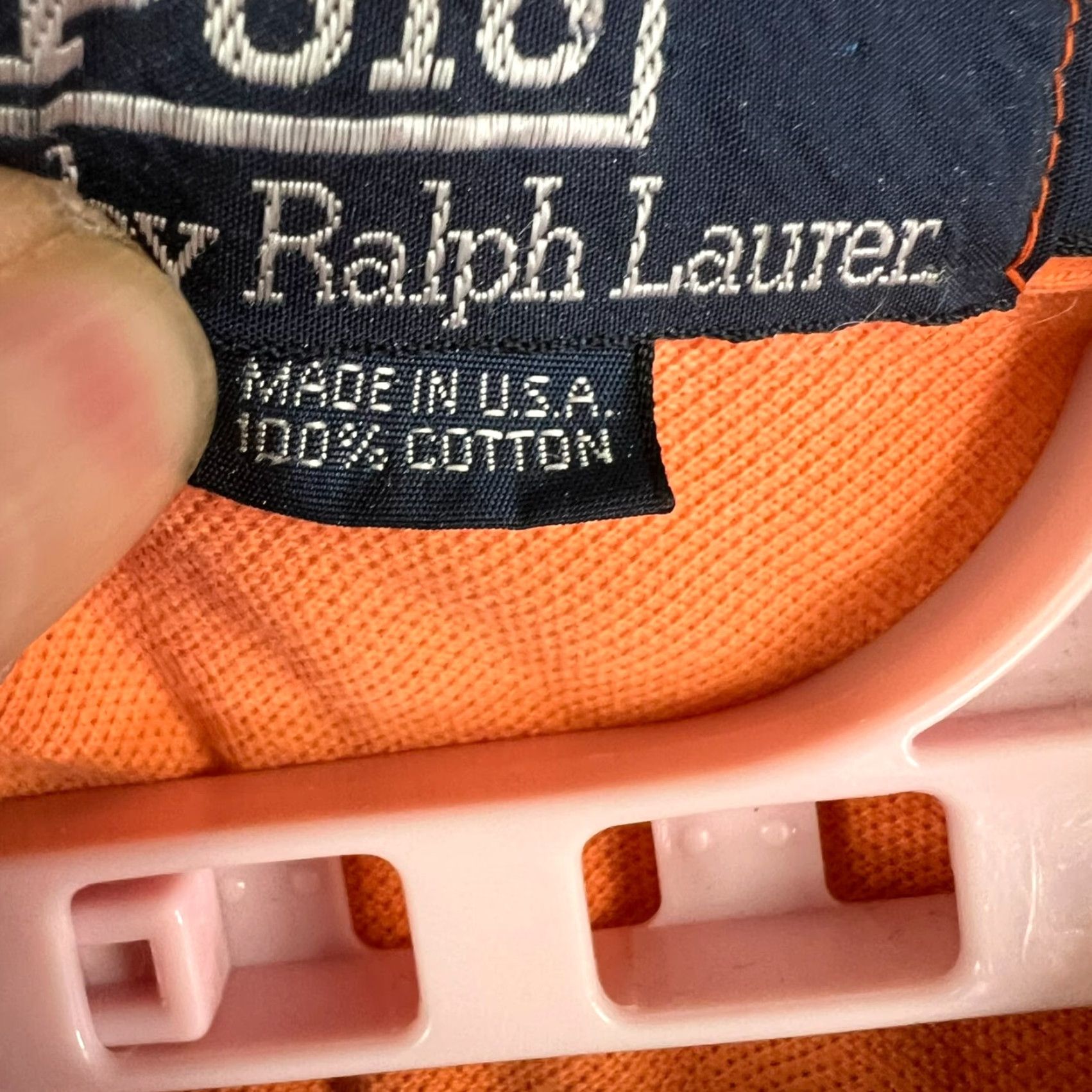 Ralph Lauren Ralph Lauren Polo Golf Shirt Mens L Orange USA Made Short Sleeve Polo Shirt Size US L / EU 52-54 / 3 - 6 Thumbnail
