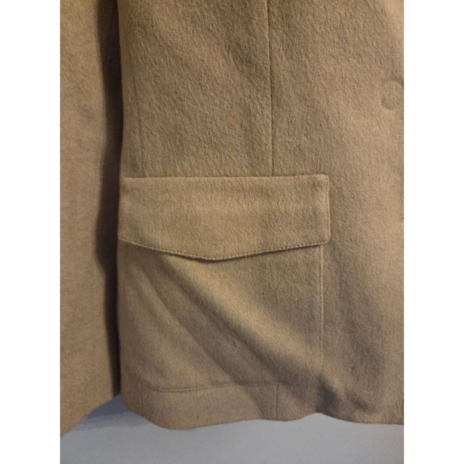 Talbots Talbots Women's Sz 10 Petite Camel Hair Button Down Jacket Pockets Jacket Size L / US 10 / IT 46 - 6 Thumbnail
