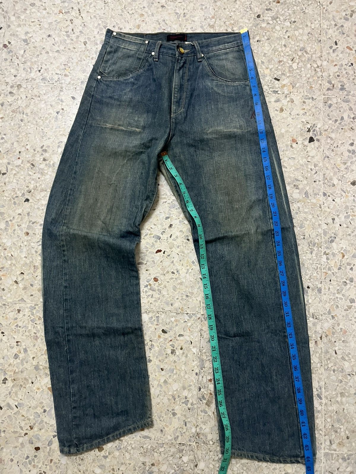 Levi's Vintage Clothing RARE LEVI’S ENGINEERED JEANS ASYMMETRICAL 2-TONE REWORKED Size US 32 / EU 48 - 15 Thumbnail